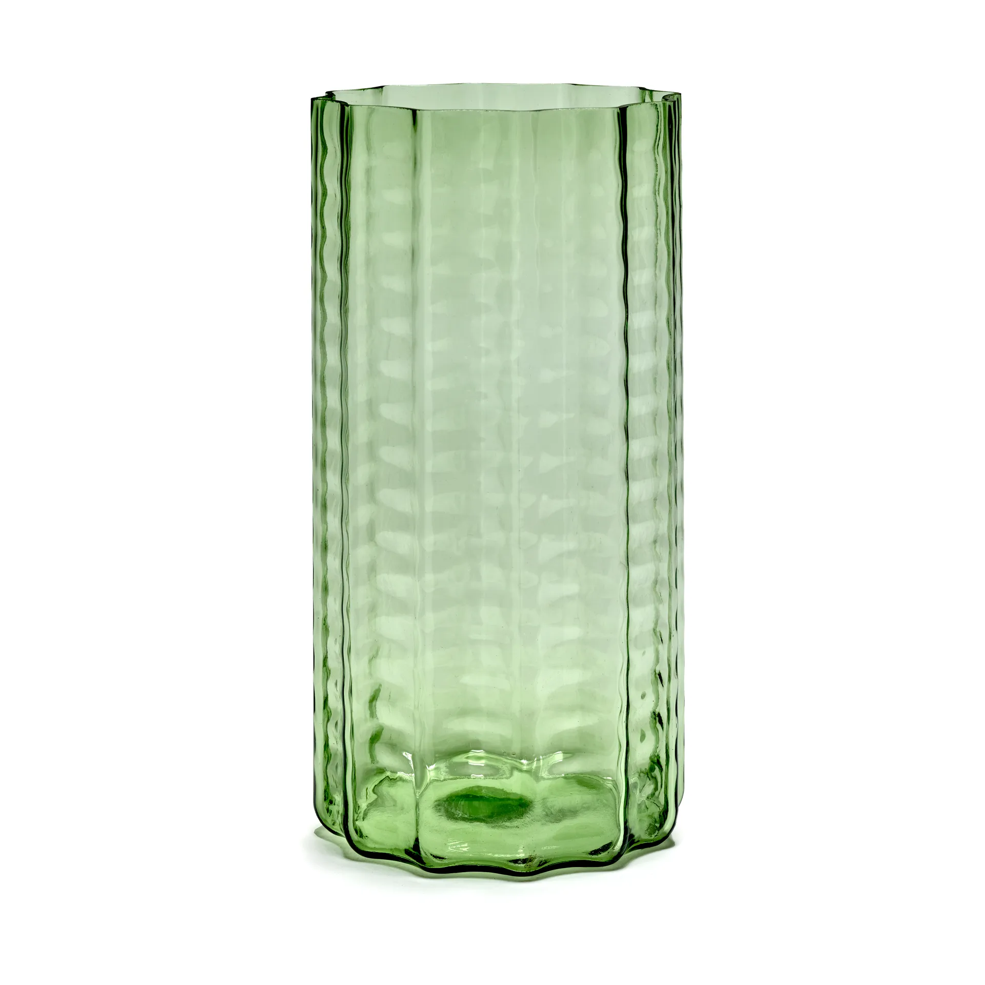 Serax Waves 03 maljakko 35 cm Green-clear