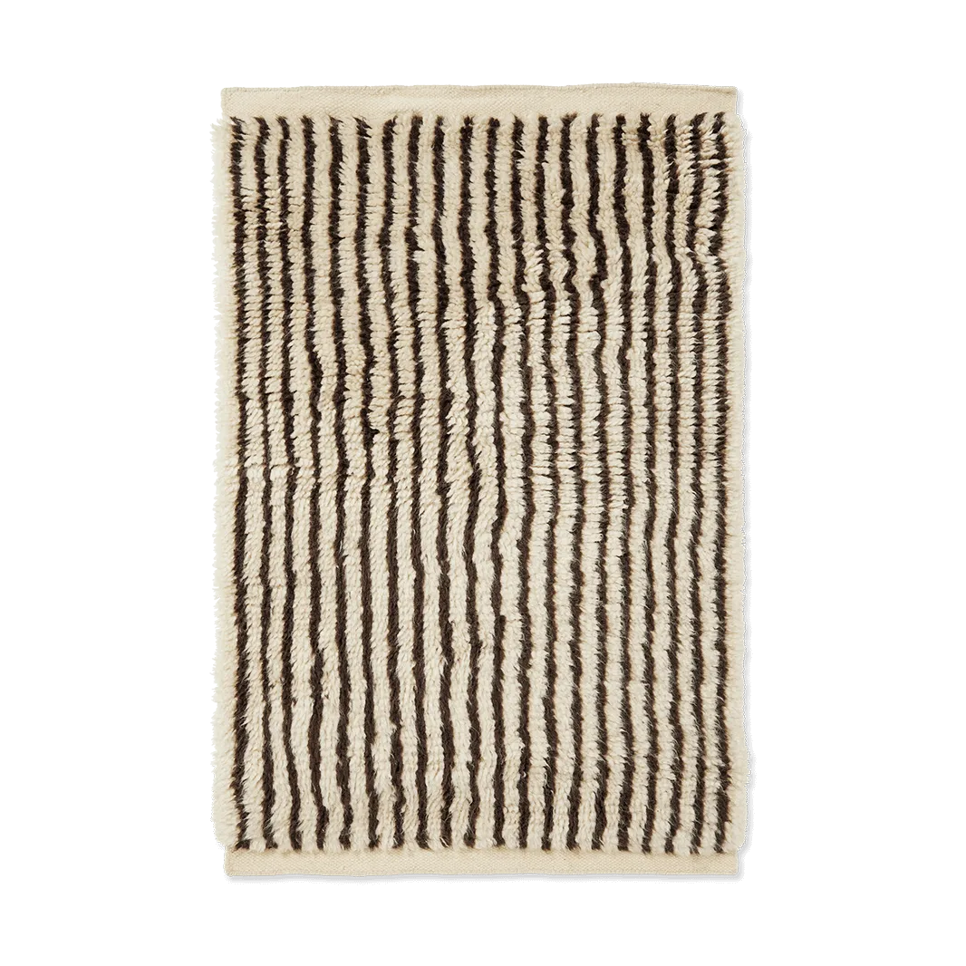 Ferm Living Kami matto Off white-coffee, 80x120 cm