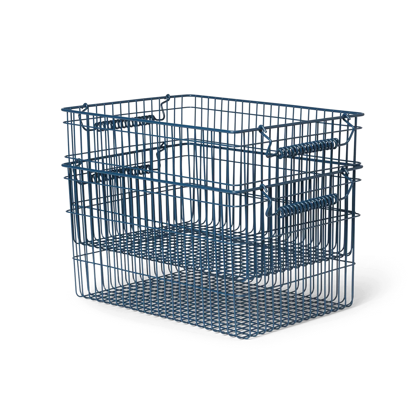Ferm Living Cala kori pinottava 2-pakkaus Dark blue, 36,2 x 26,2 x 20,2 cm