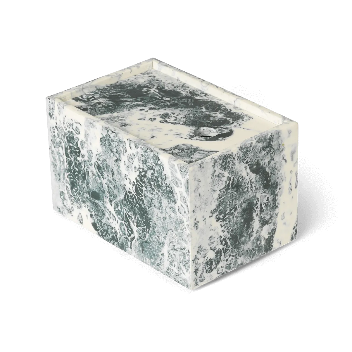 Ferm Living Mist säilytyslaatikko 10x15 cm Emerald-off white
