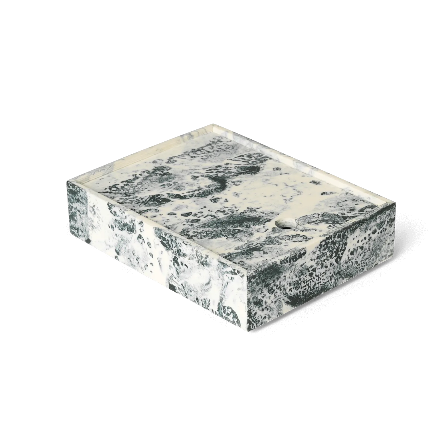 Ferm Living Mist säilytyslaatikko 15x20 cm Emerald-off white