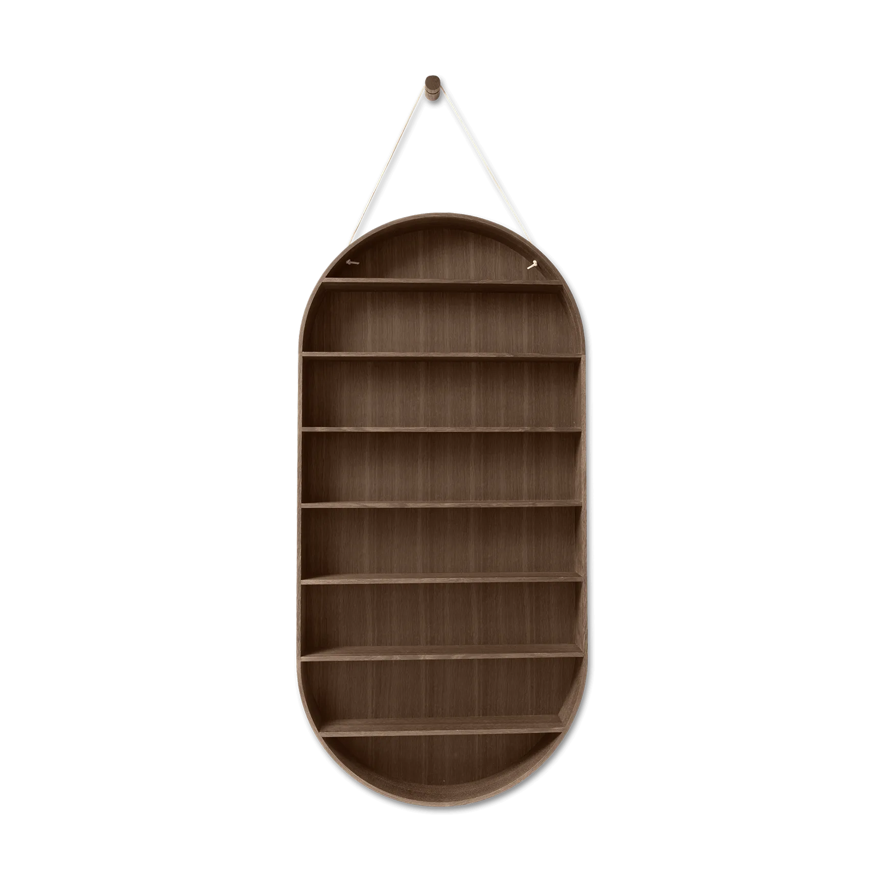 Ferm Living Oval Dorm hylly Smoked oak