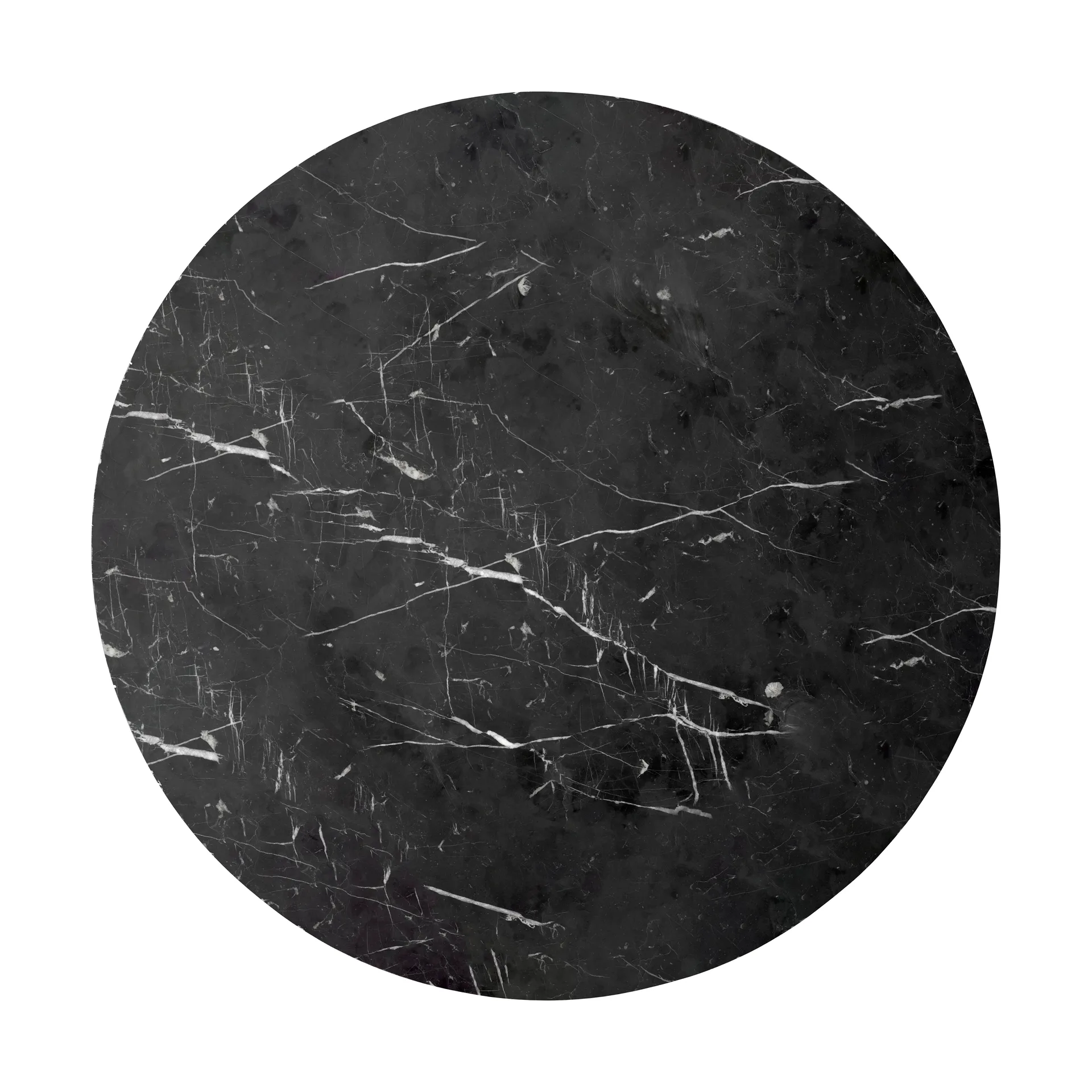 Audo Copenhagen Androgyne pöytälevy sivupöytä Nero Marquina, Ø65 cm