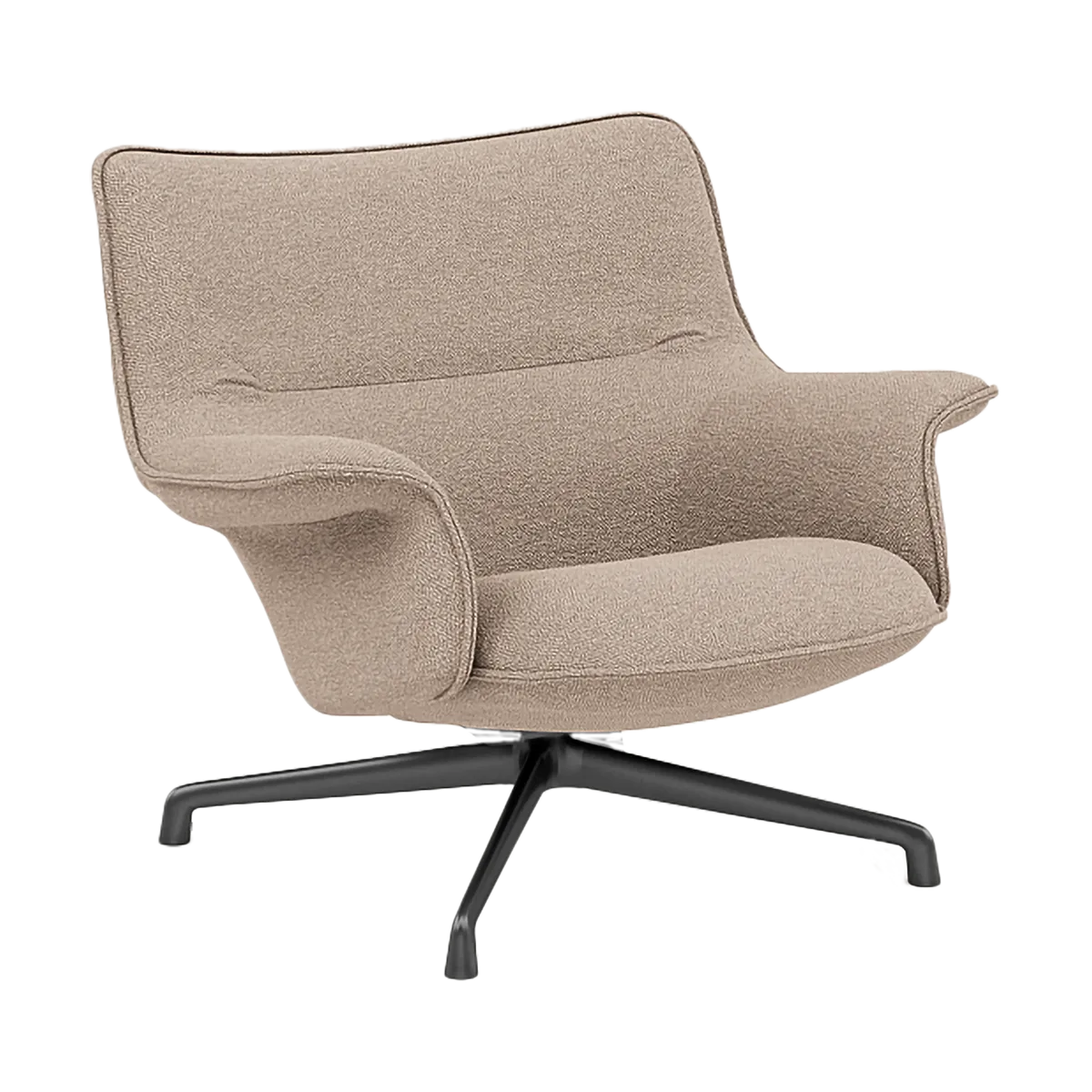 Muuto Doze nojatuoli matala swivel base Hearth 6 Anthracite/black