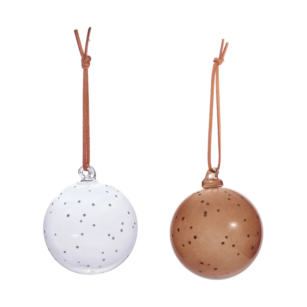 OYOY Natale Christmas joulupallo 2 osaa Kirkas-muskottipähkinä