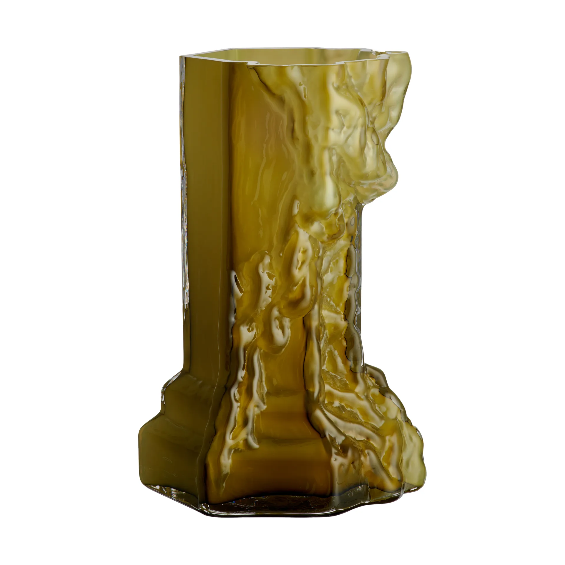 Kosta Boda Rocky Baroque maljakko 35 cm Oliivi