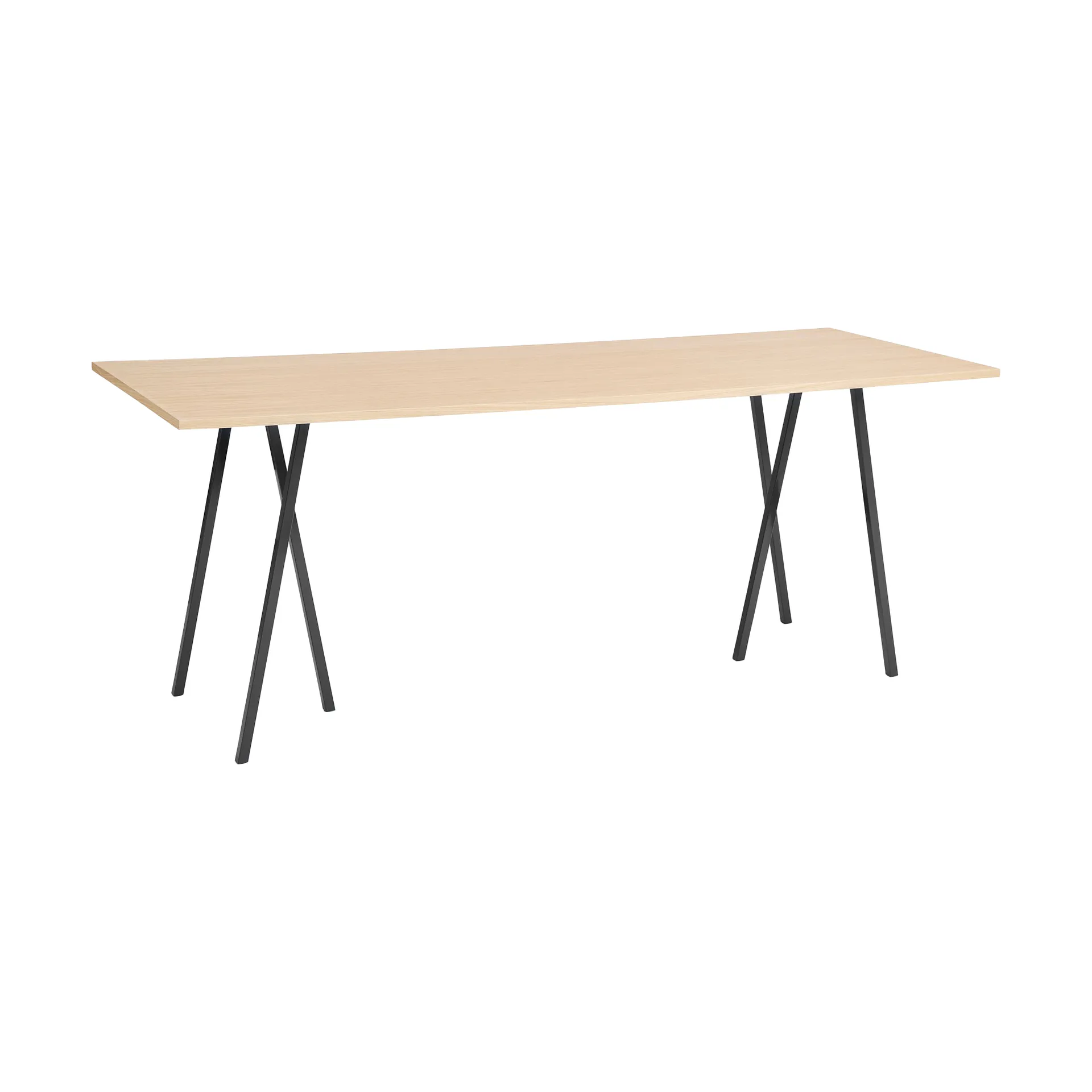 HAY Loop Stand incl. support baaripöytä 92,5x250 cm Black-clear lacq. oak