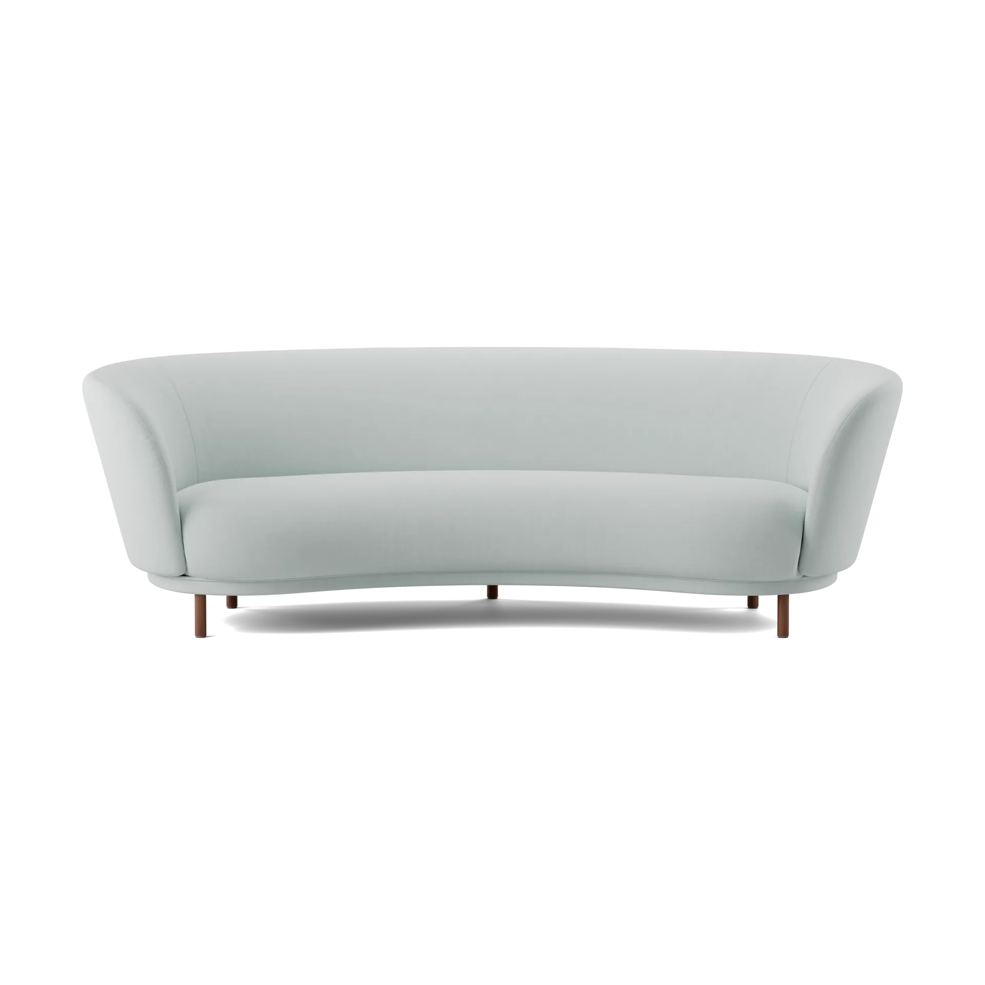Massproductions Dandy 3-istuttava sohva Walnut-Linara 253 Swedish Grey
