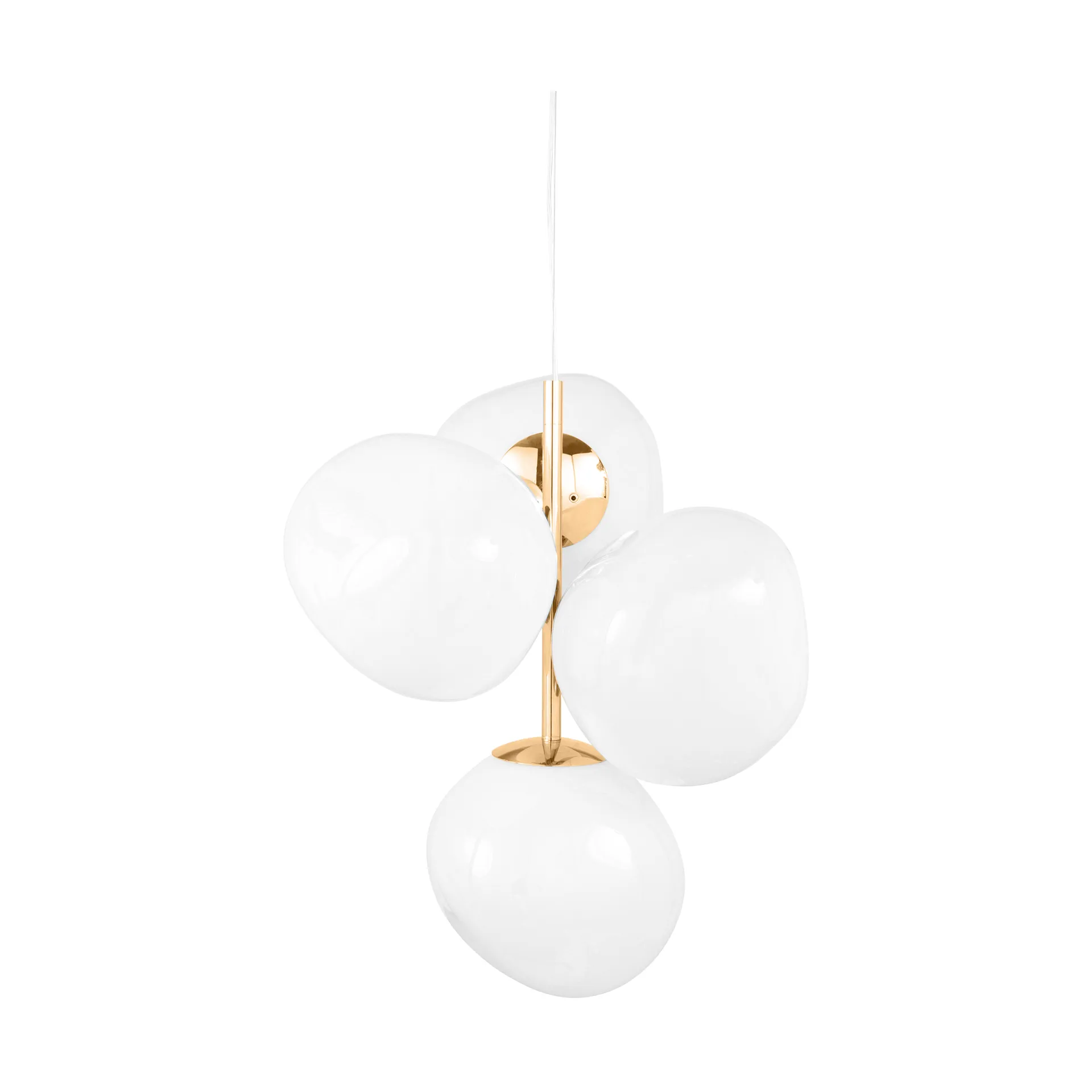 Tom Dixon Melt Chandelier mini kattokruunu LED 63,4 cm Opal-gold