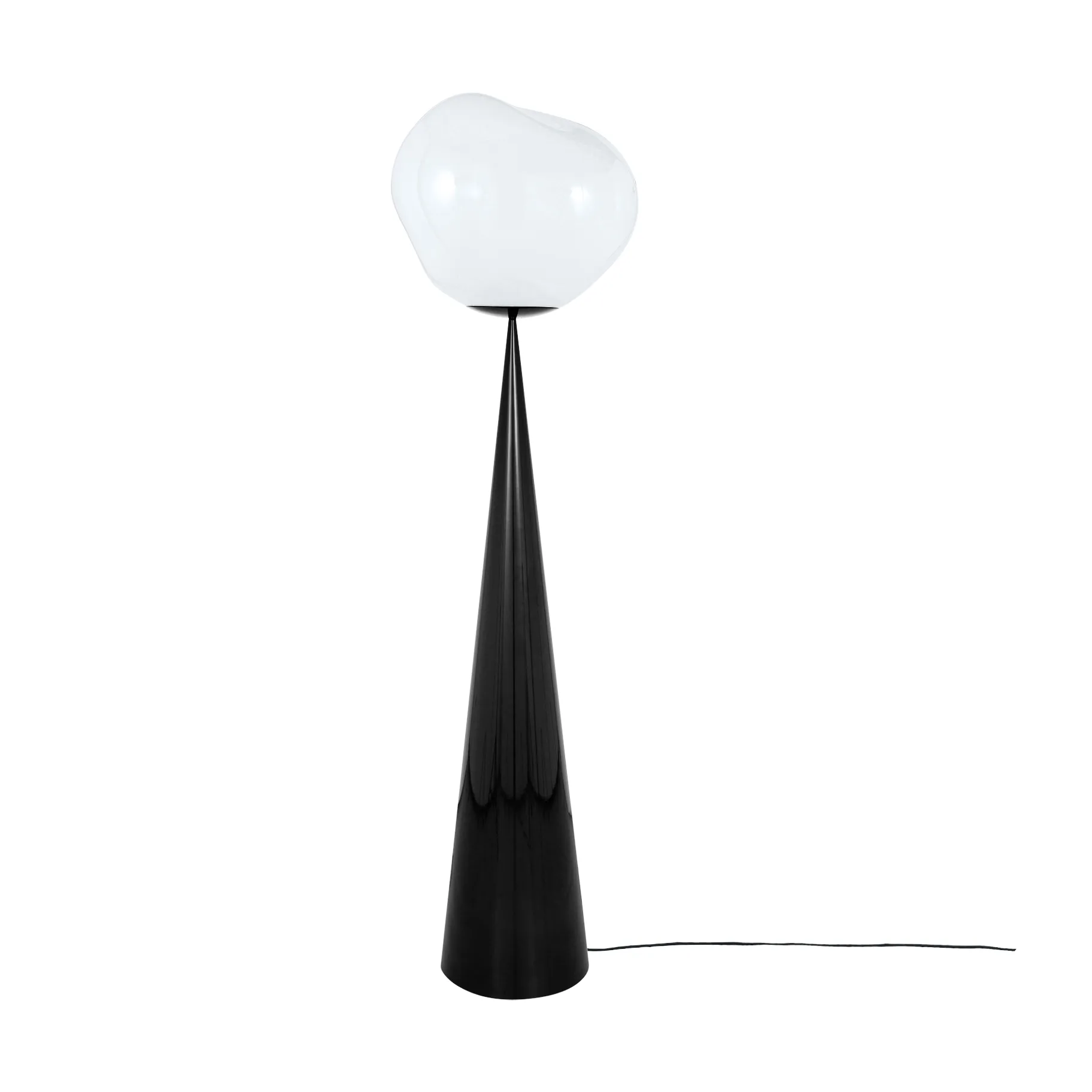 Tom Dixon Melt Cone fat lattiavalaisin LED 174,5 cm Opal-black