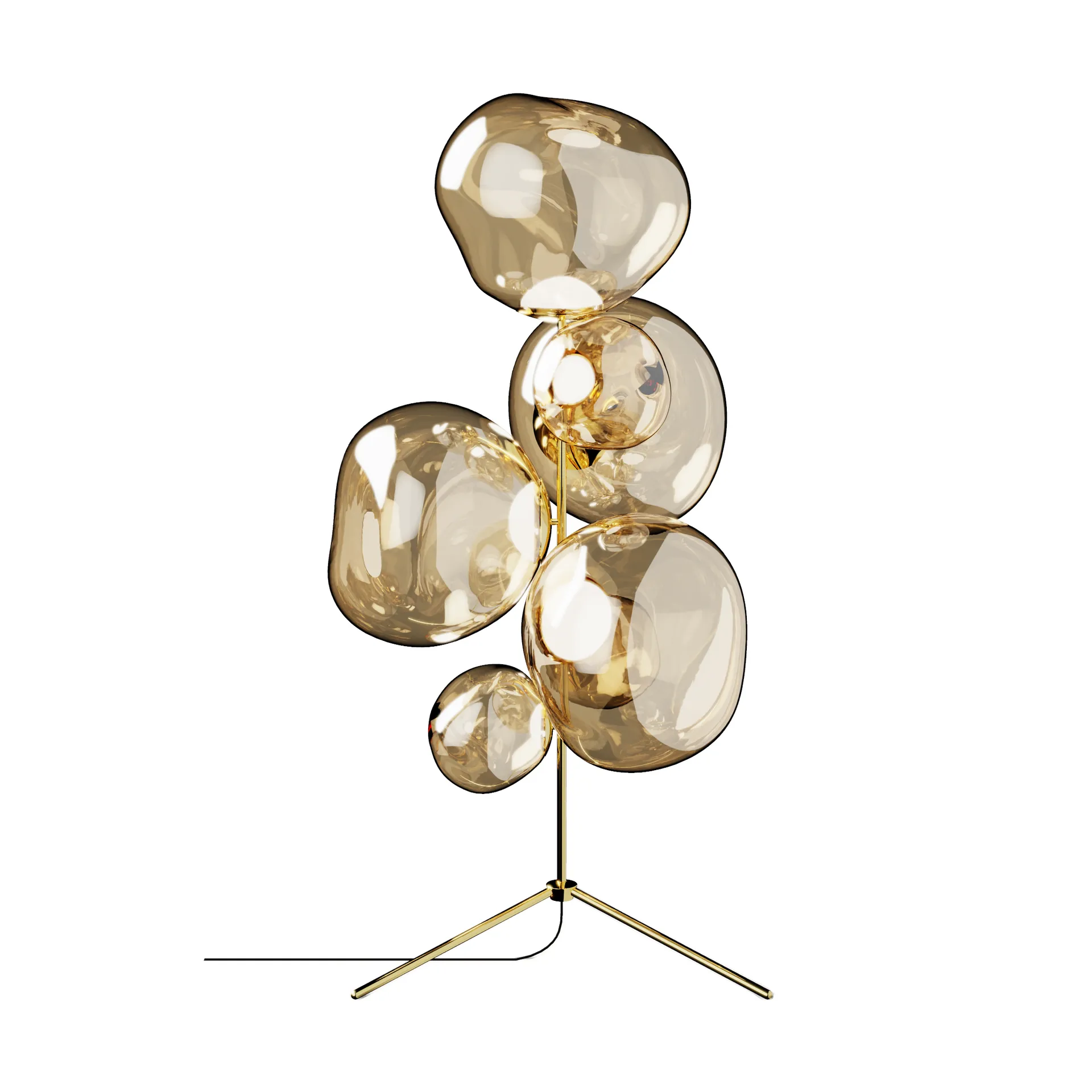 Tom Dixon Melt Chandelier lattiavalaisin LED 175 cm Kulta