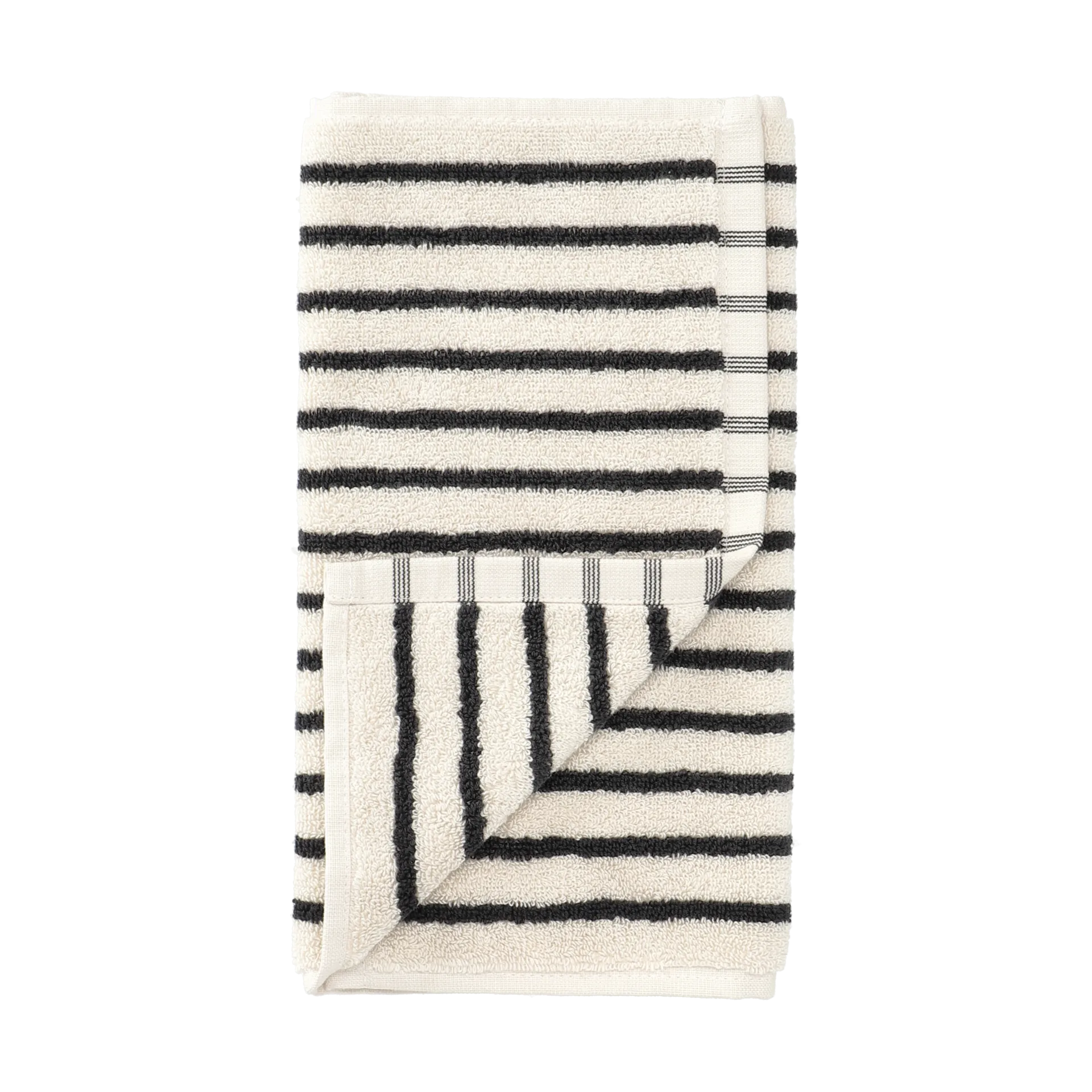 Scandi Living Drift pyyhe 30x50 cm Valko-musta