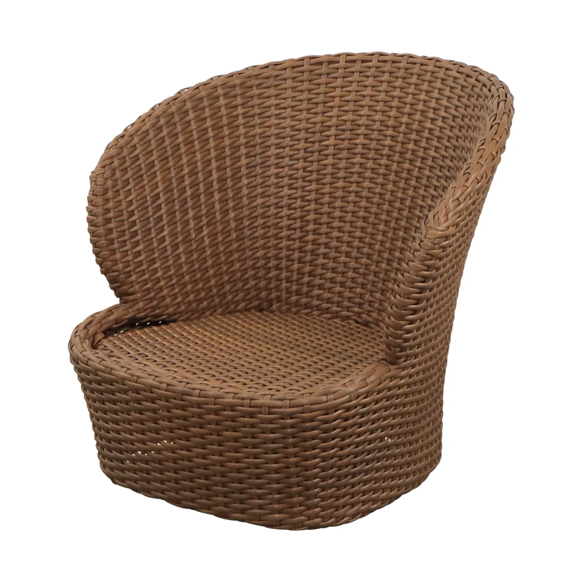 Cane-line Coast nojatuoli swivel Umber brown (Flat Weave)