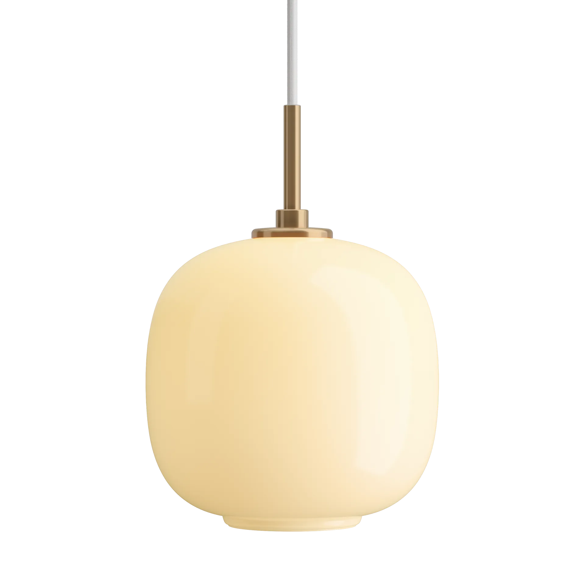 Louis Poulsen VL45 Radiohus kattovalaisin Ø17,5 cm Brass-pale yellow glass