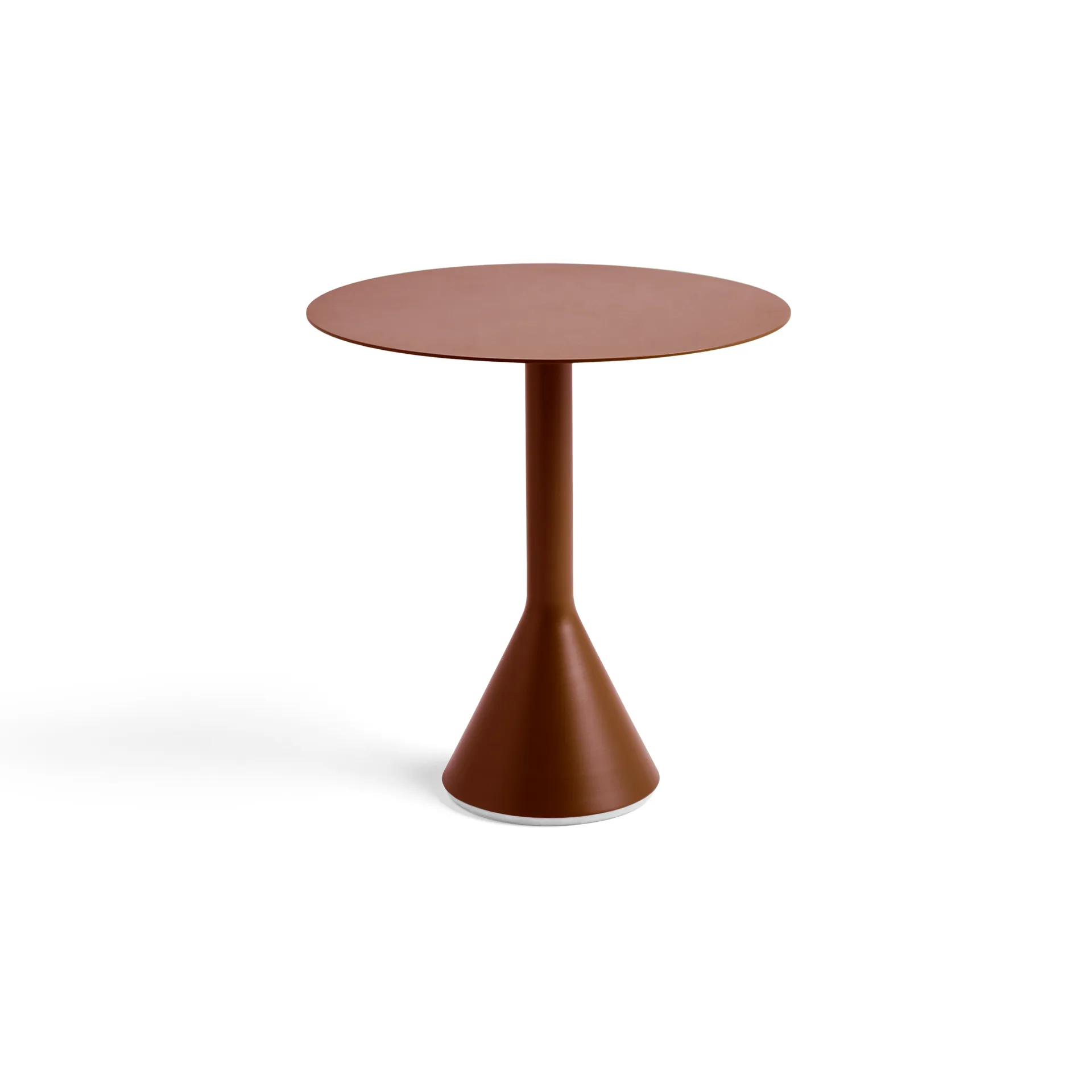 HAY Palissade Cone pyöreä kahvilapöytä Iron red, Ø70 cm