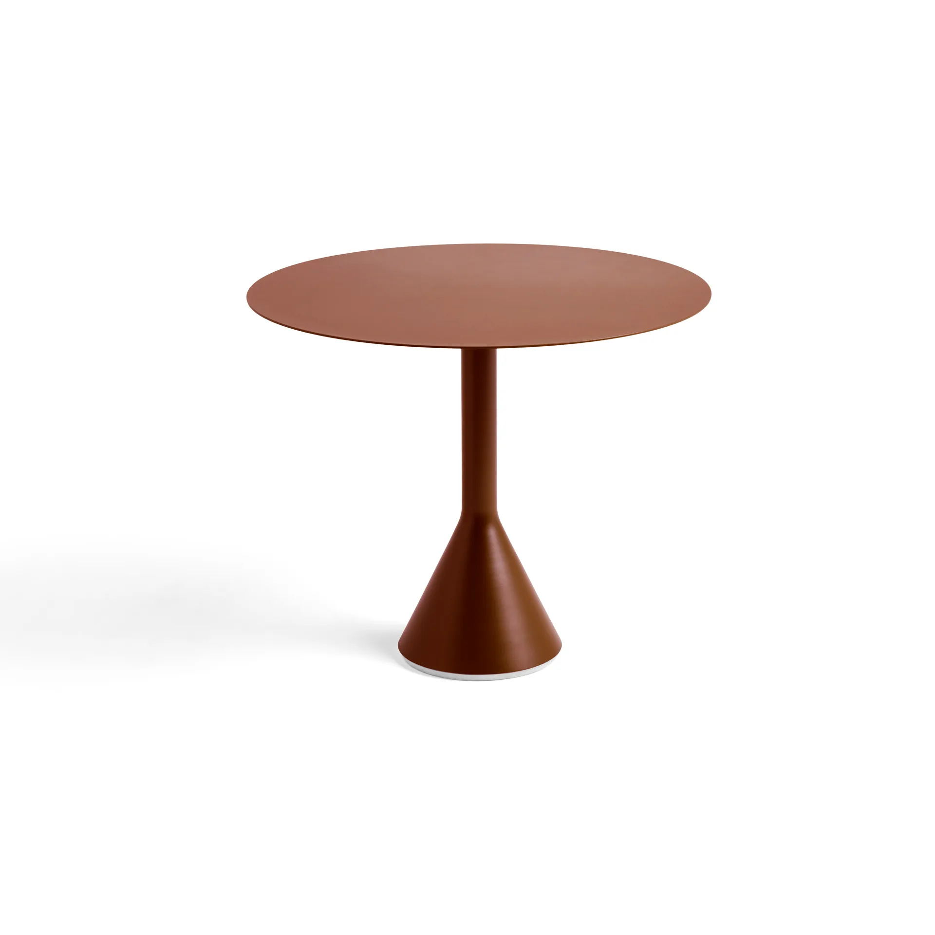HAY Palissade Cone pyöreä kahvilapöytä Iron red, Ø90 cm
