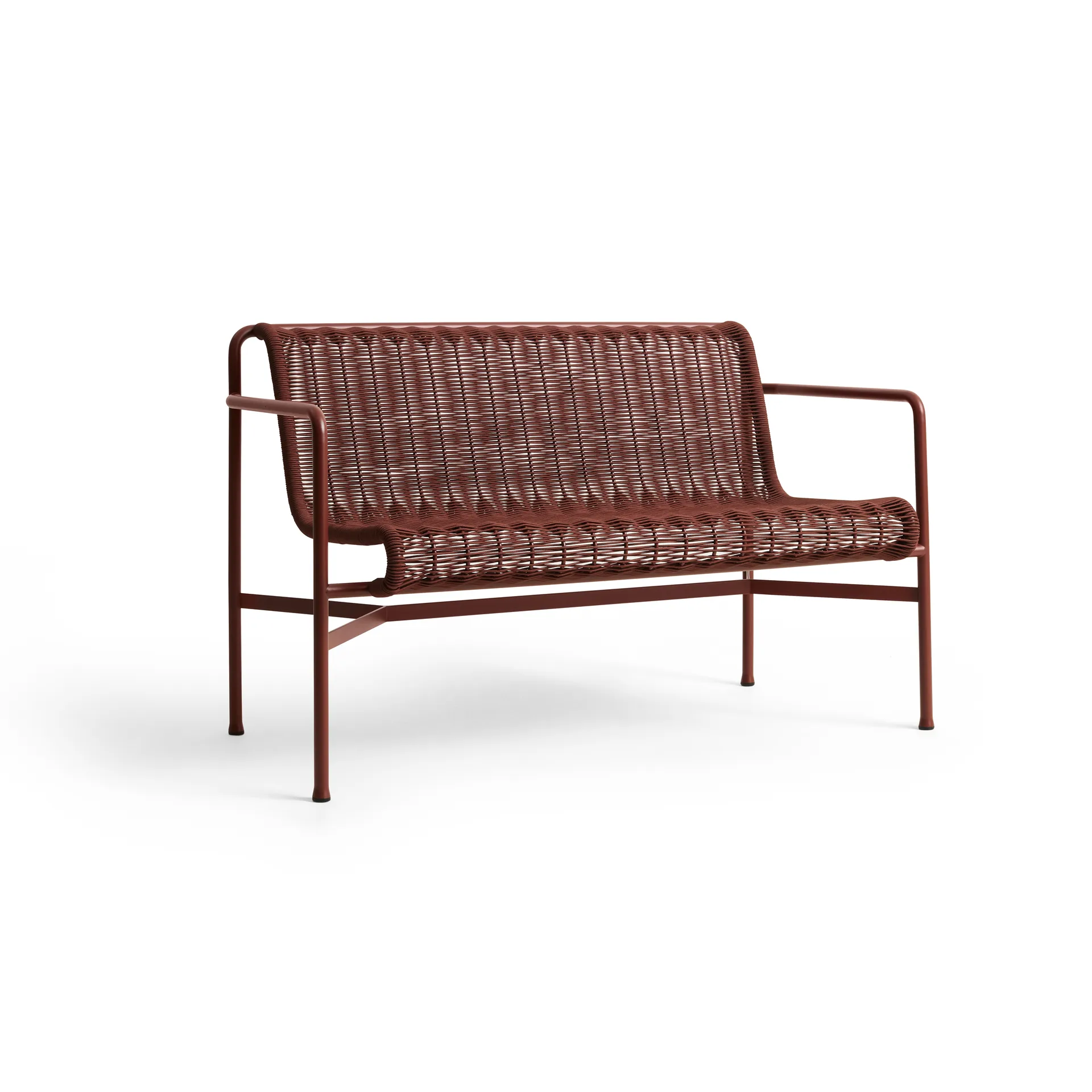 HAY Palissade Cord Dining penkki käsinojilla Iron red