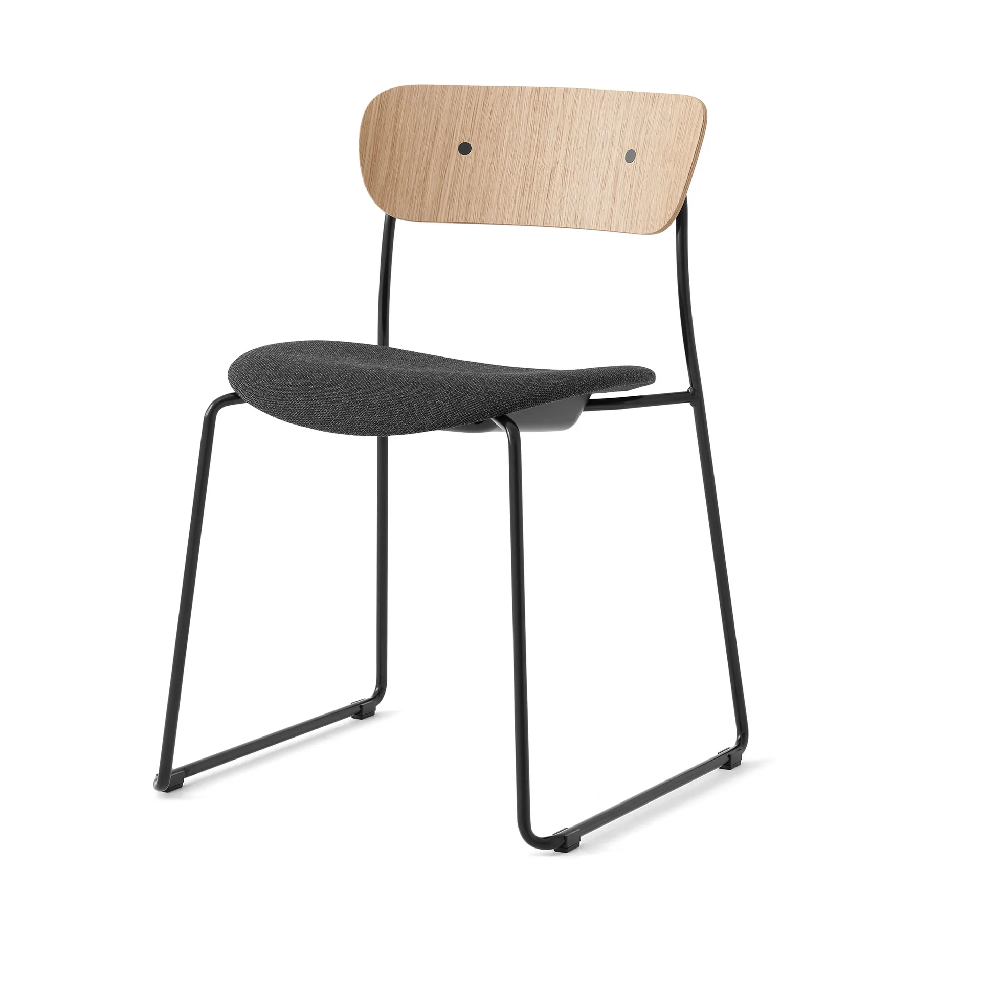 &Tradition Pavilion AV52 tuoli verhoiltu istuinosa Black-Re-wool 0198