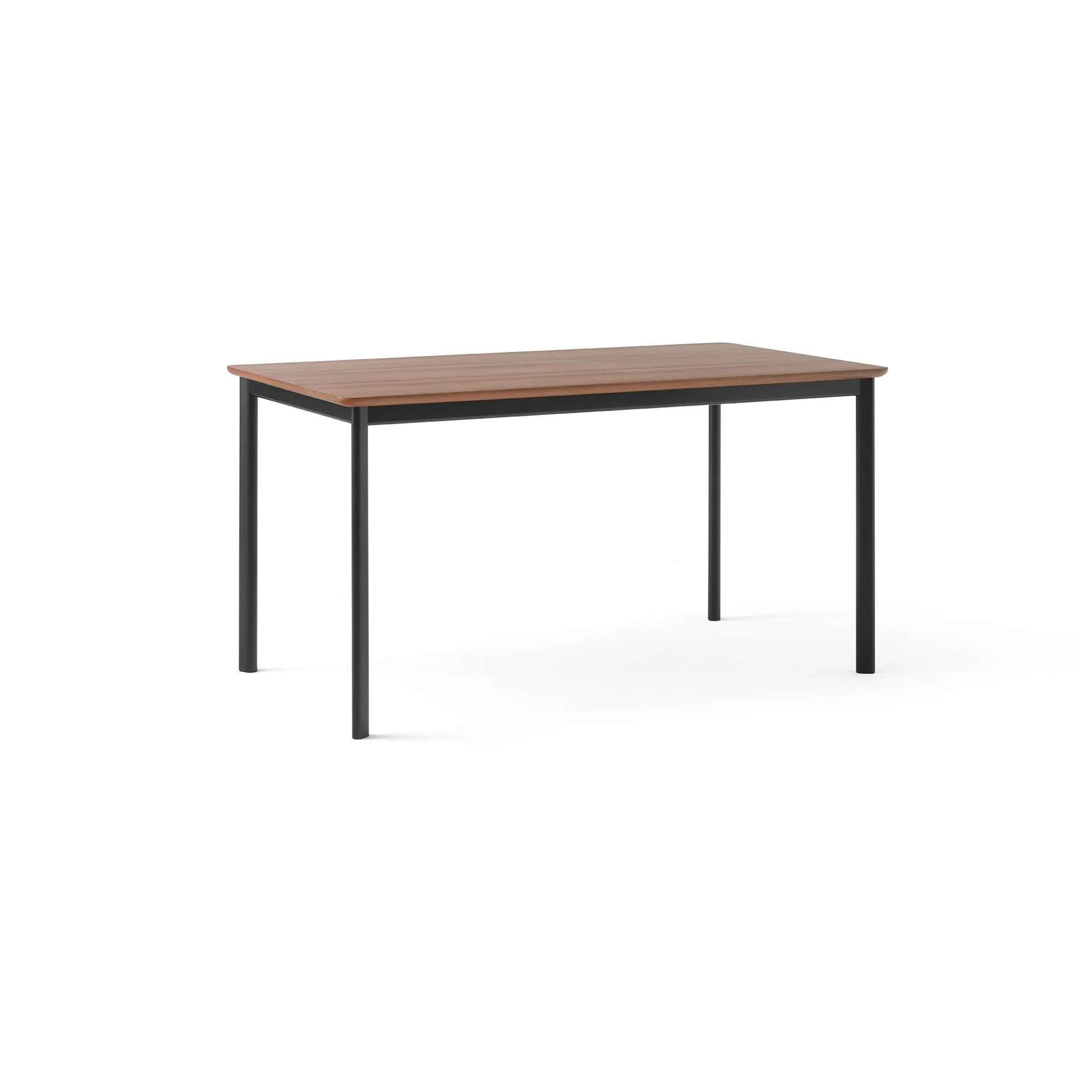 &Tradition Drip HW115 ruokapöytä 83x143 cm Black frame-clear lacq. walnut