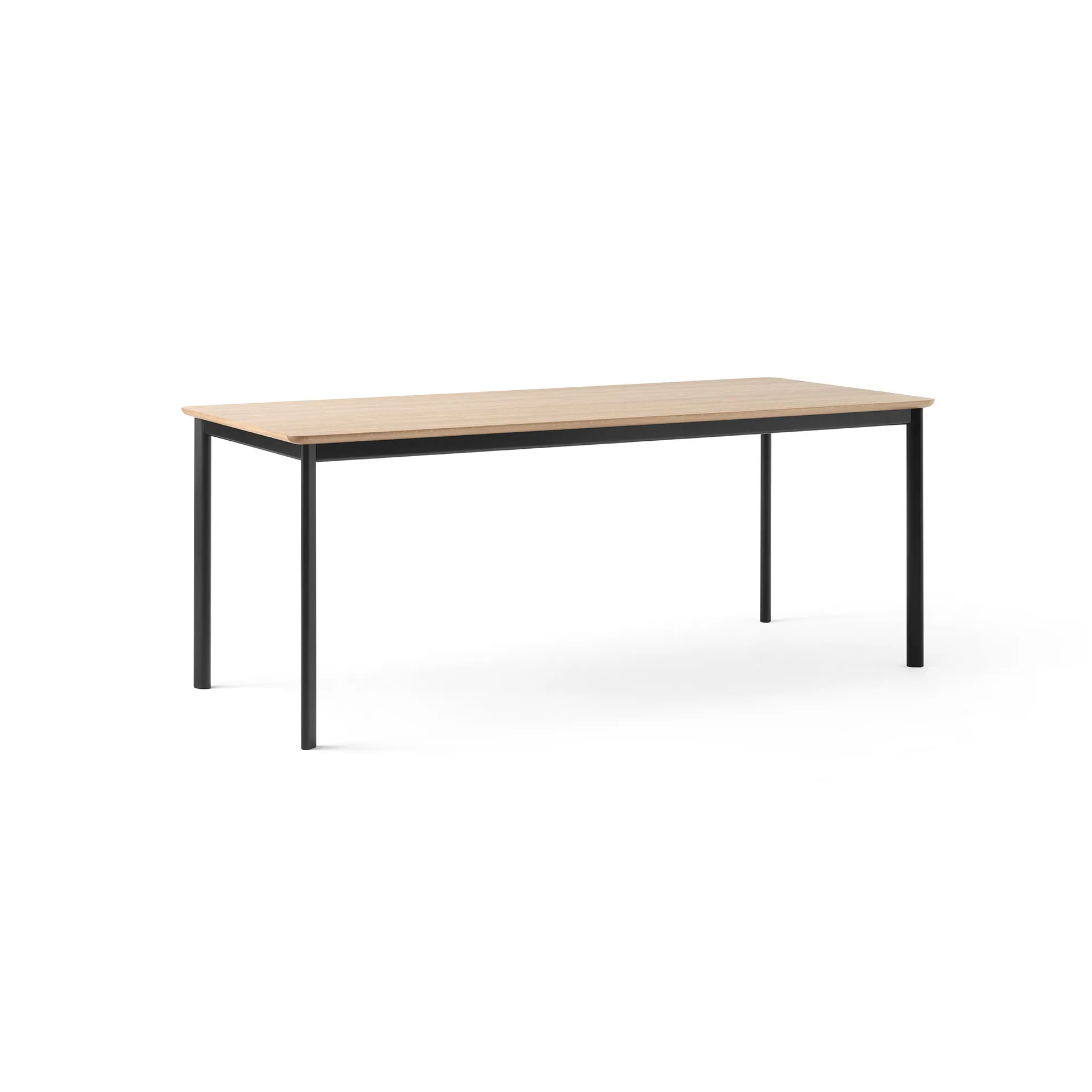 &Tradition Drip HW116 ruokapöytä 83x193 cm Black frame-clear lacq. oak