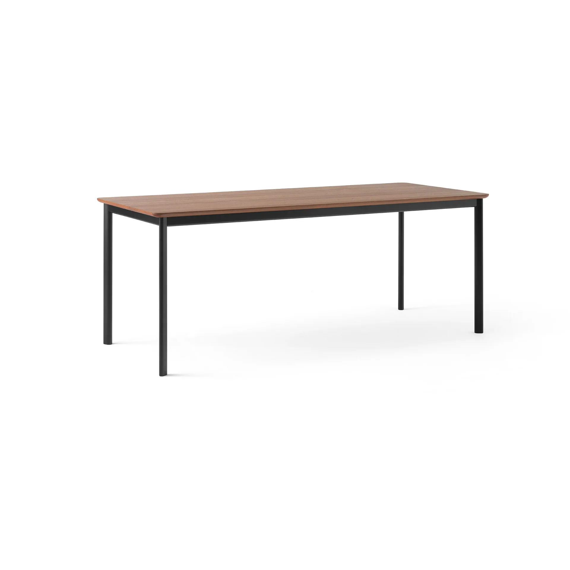 &Tradition Drip HW116 ruokapöytä 83x193 cm Black frame-clear lacq. walnut