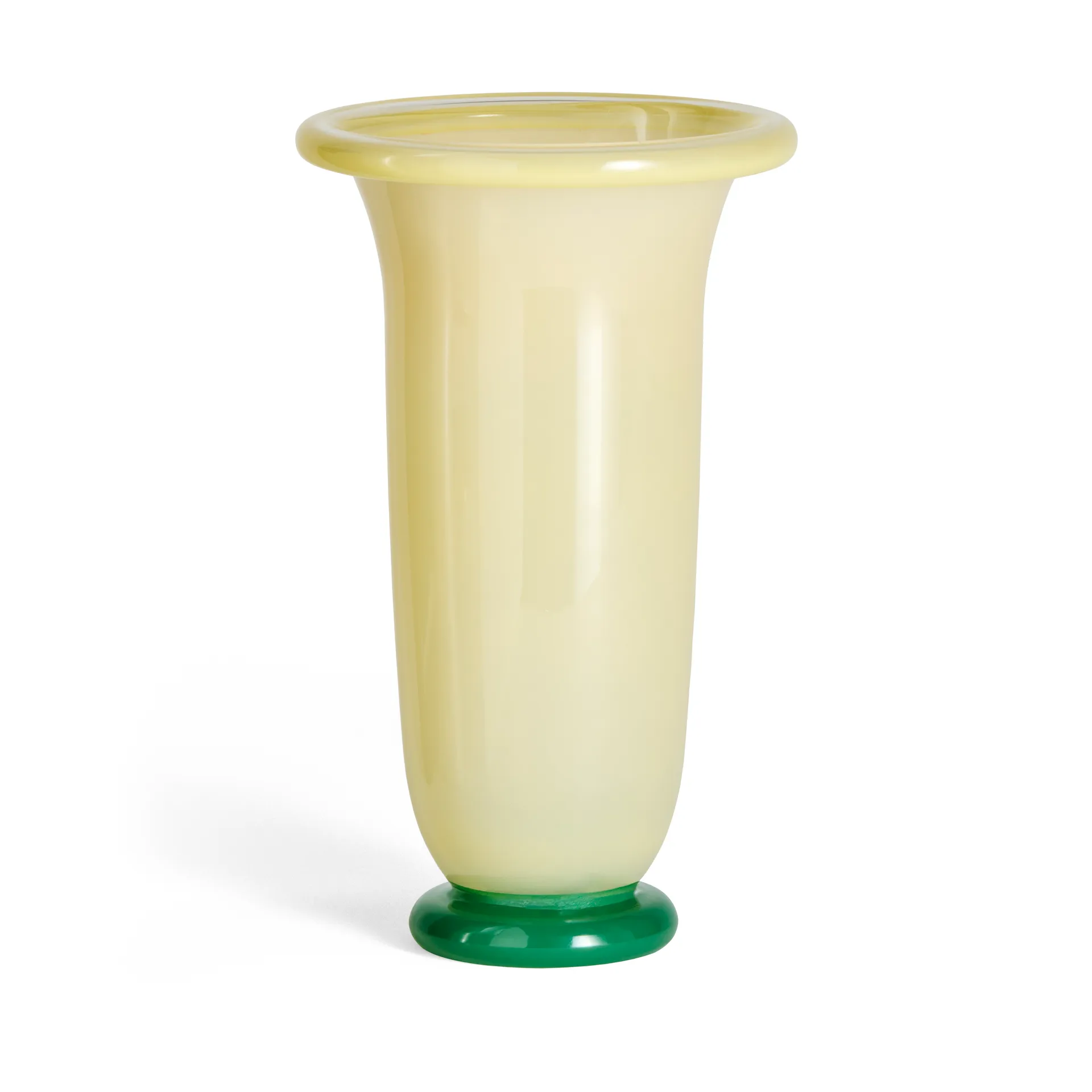 HAY Empire maljakko Large Sand-lemon rim-green base