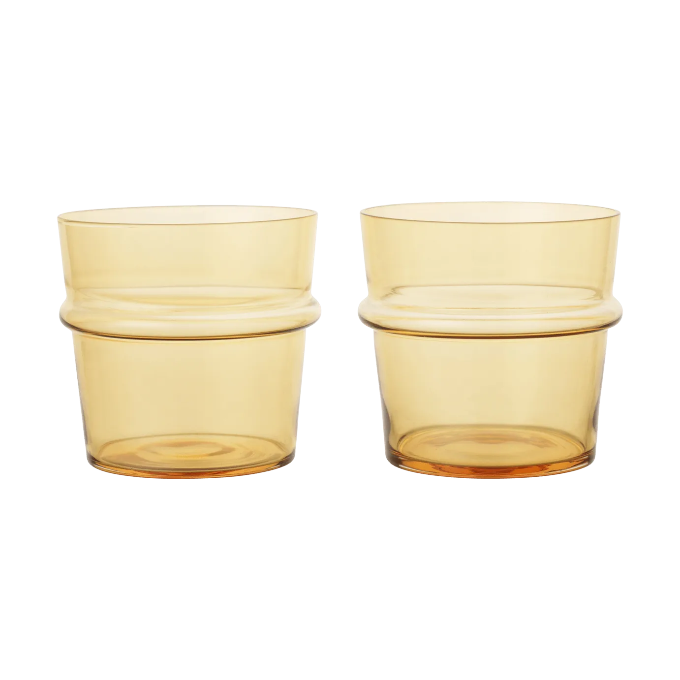 Ferm Living Boya juomalasi matala 30 cl 2-pack. Keltainen