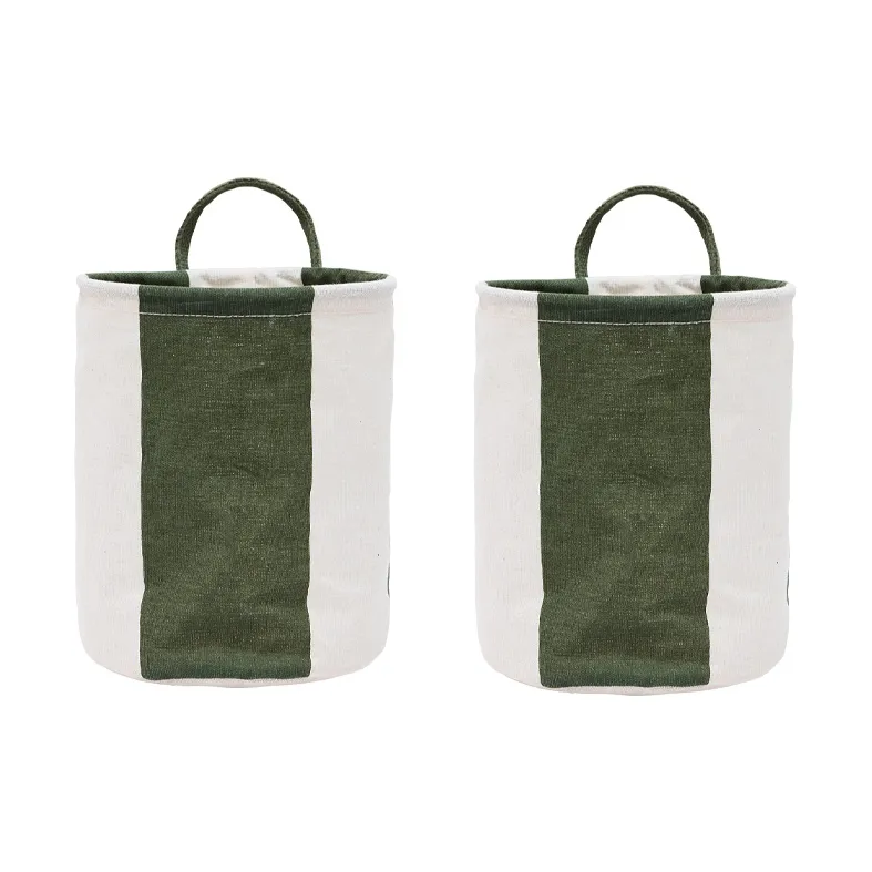 OYOY Kara säilytyskori small Ø18x22 cm 2-pack Dark Green