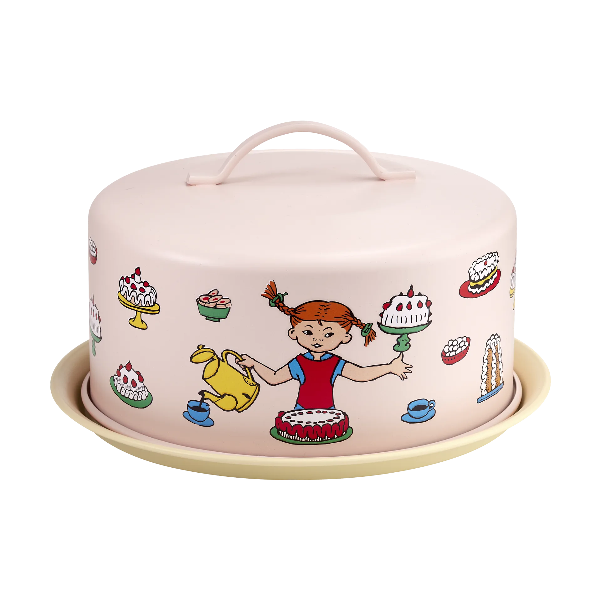 Muurla Pippi kakkutarjotin kupolilla Syntymäpäivä