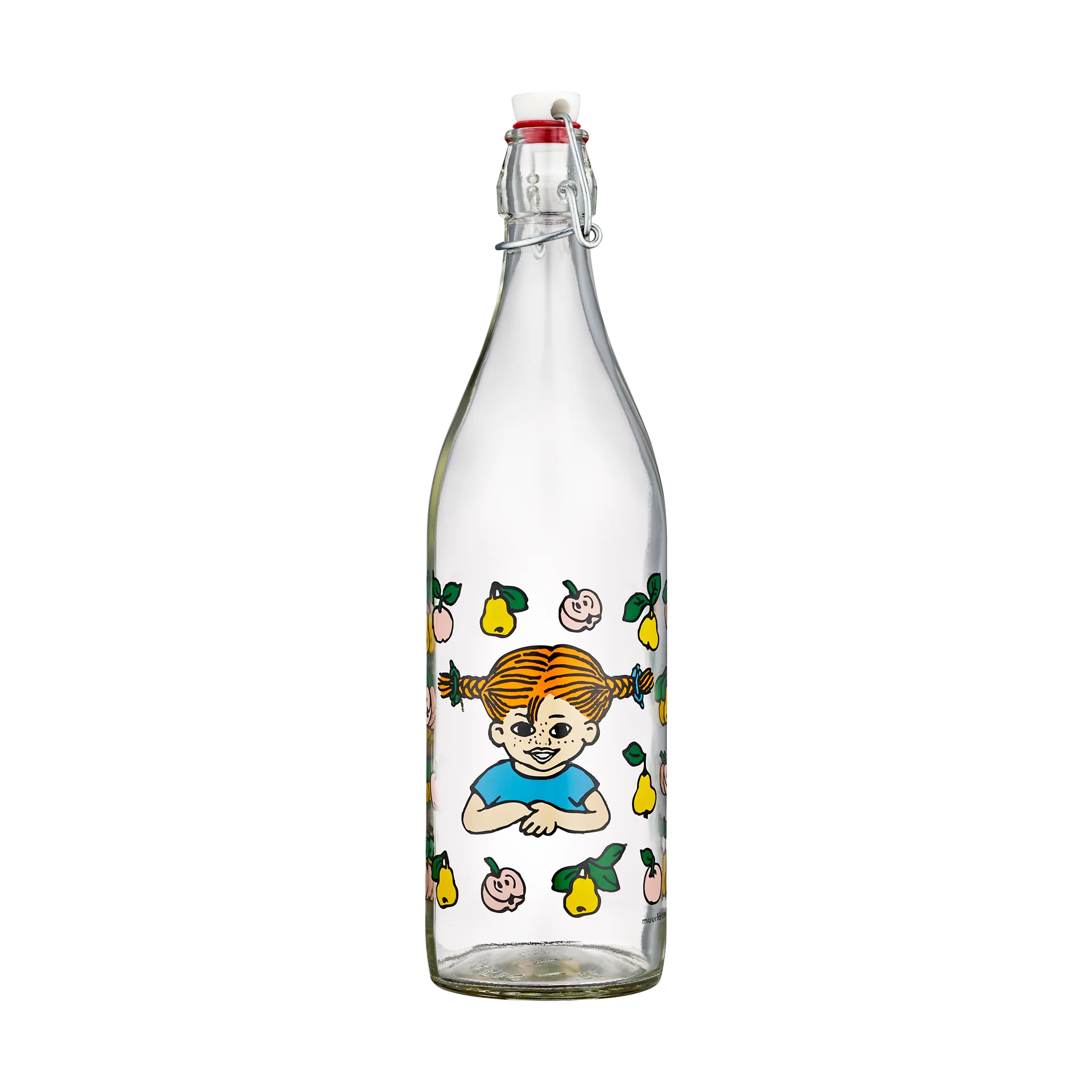 Muurla Pippi lasipullo 1 L Hedelmät