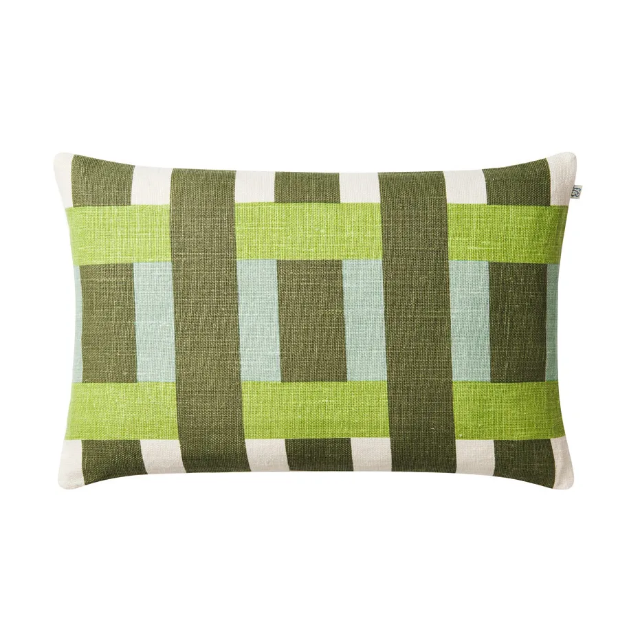 Chhatwal & Jonsson Benaras tyynynpäällinen Cactus green-lime-aqua, 40x60 cm