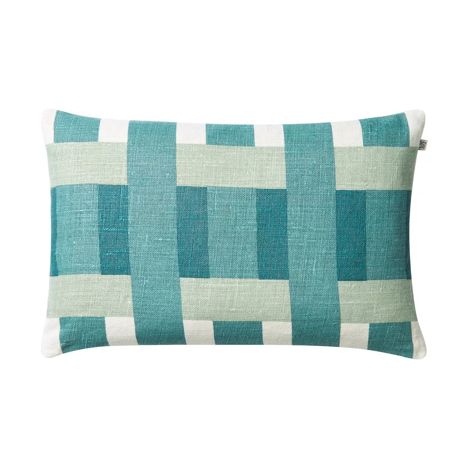 Chhatwal & Jonsson Benaras tyynynpäällinen Heaven blue-aqua-palace blue, 40x60 cm