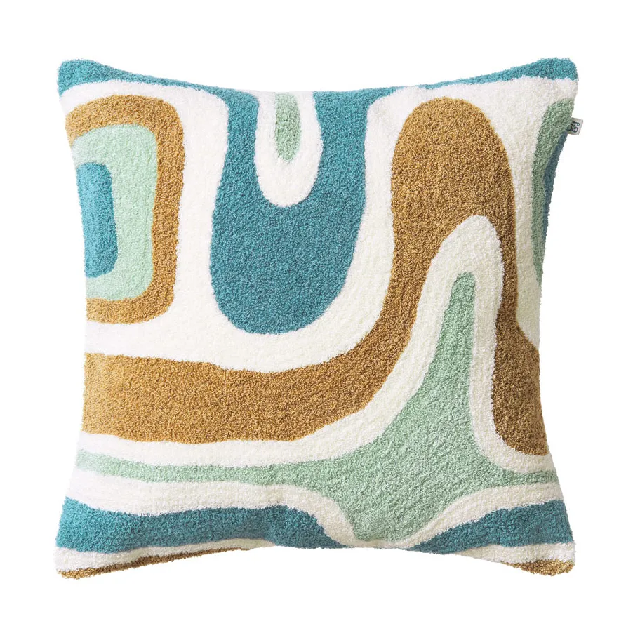 Chhatwal & Jonsson Godavari tyynynpäällinen 50x50 cm Heaven blue-aqua-sand-offwhite