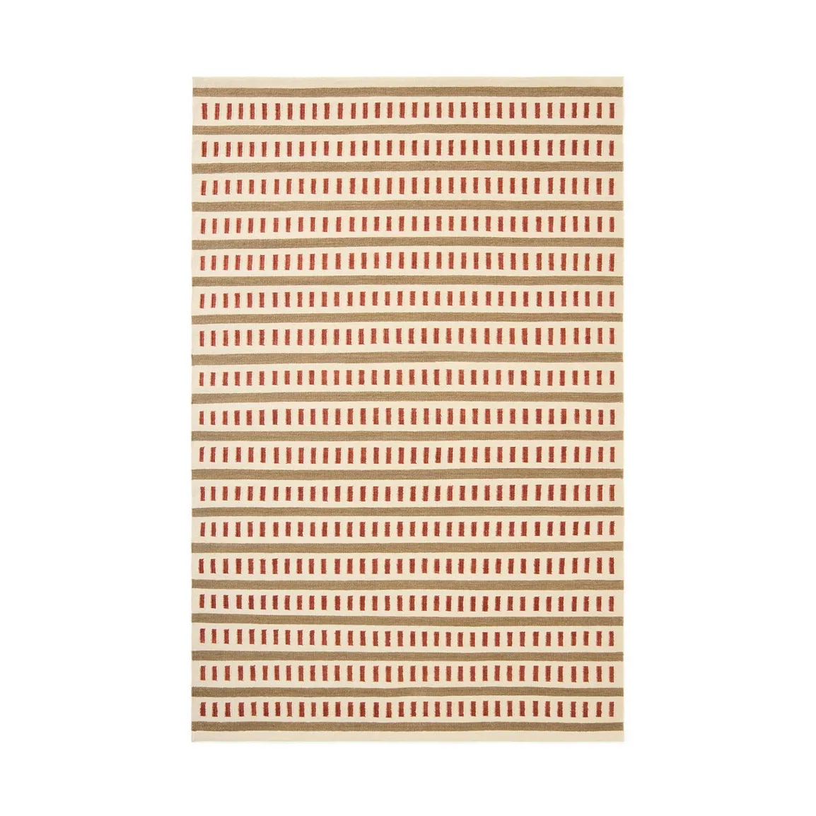 Chhatwal & Jonsson Ladakh villamatto Off white-beige-rust, 180x270 cm