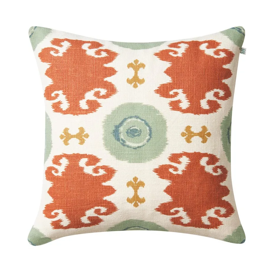 Chhatwal & Jonsson Mahal tyynynpäällinen 50x50 cm Aqua-heaven blue-apricot-khaki
