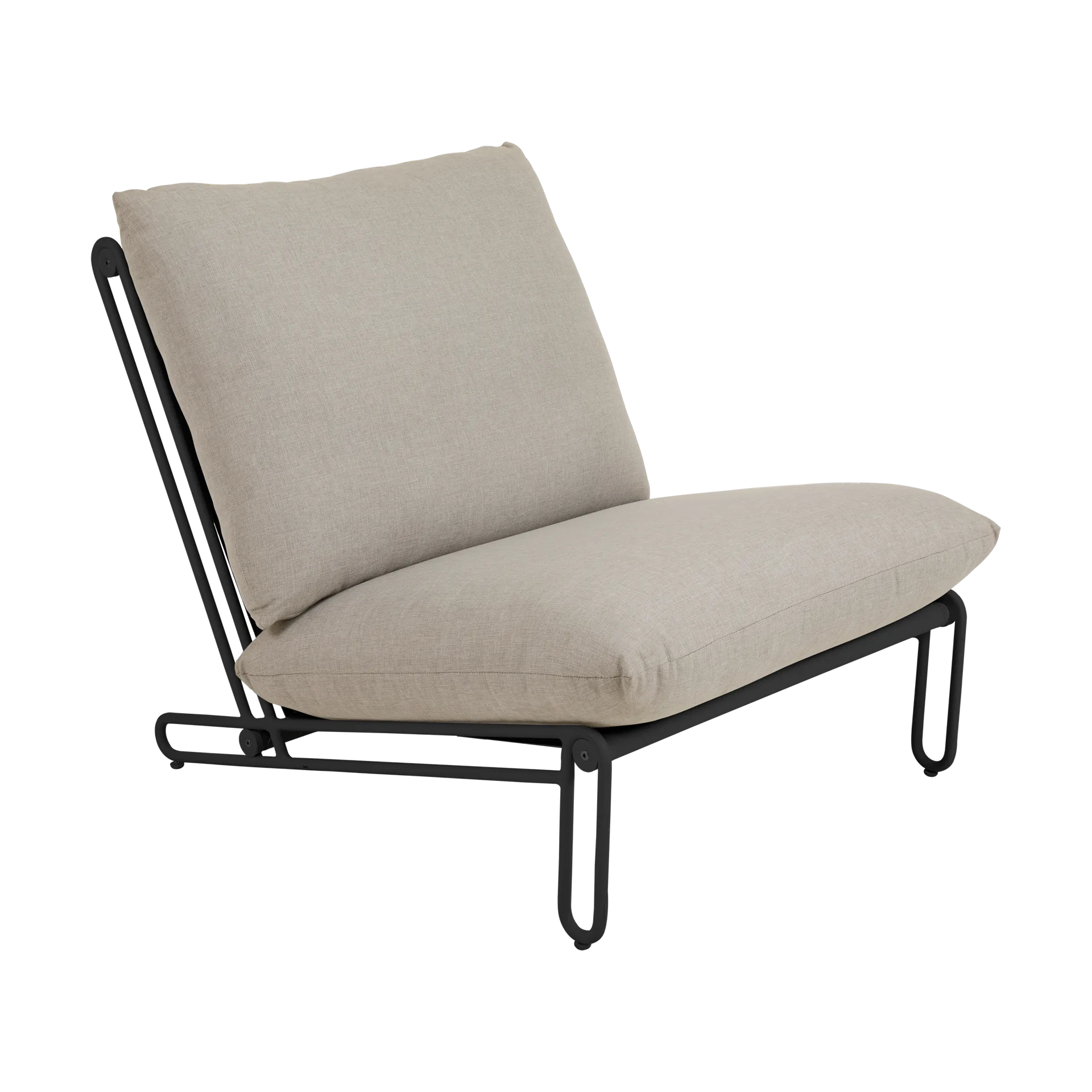 Brafab Blixt lounge-nojatuoli Musta-clay beige