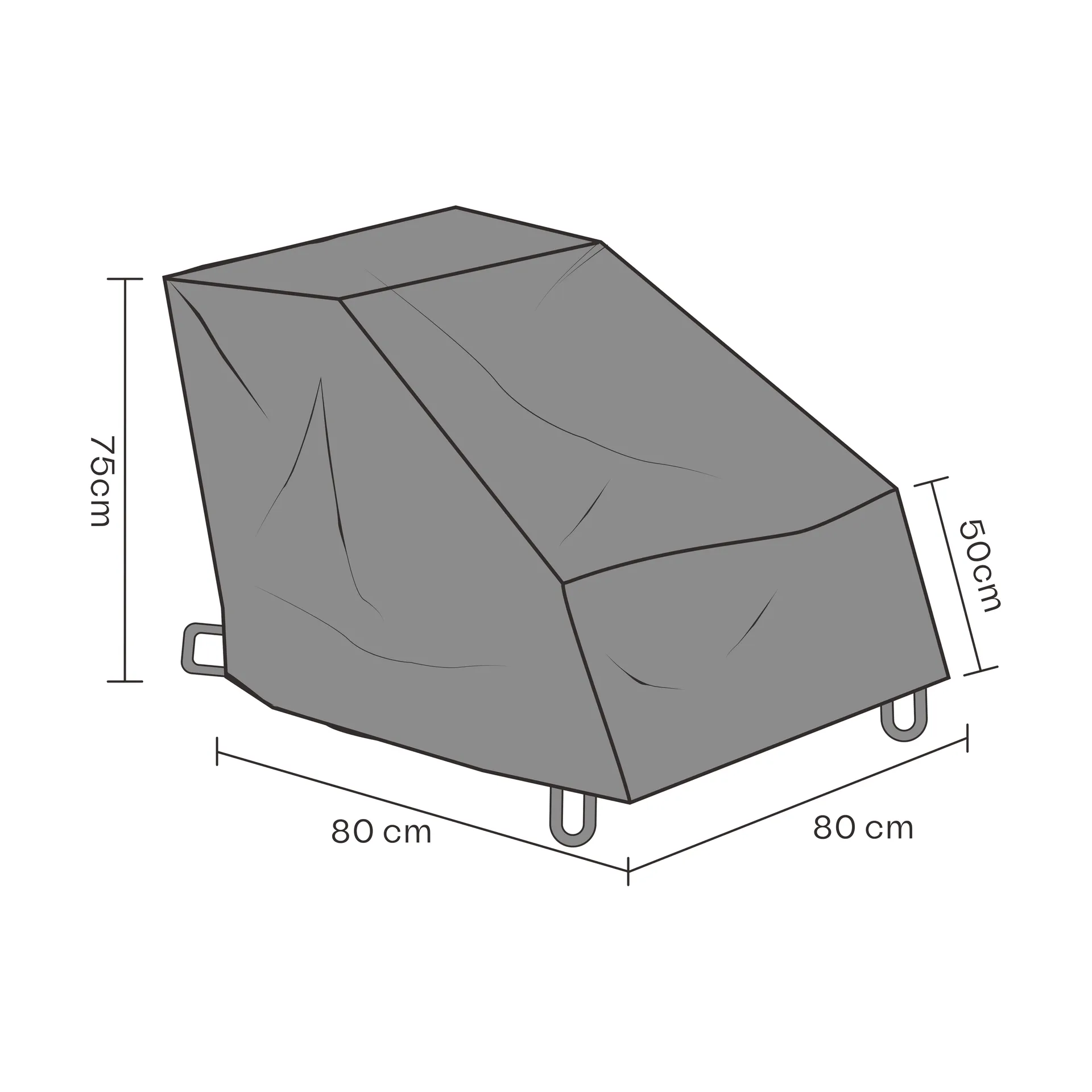 Brafab Brafab kalustesuoja nojatuoli Musta 80 cm