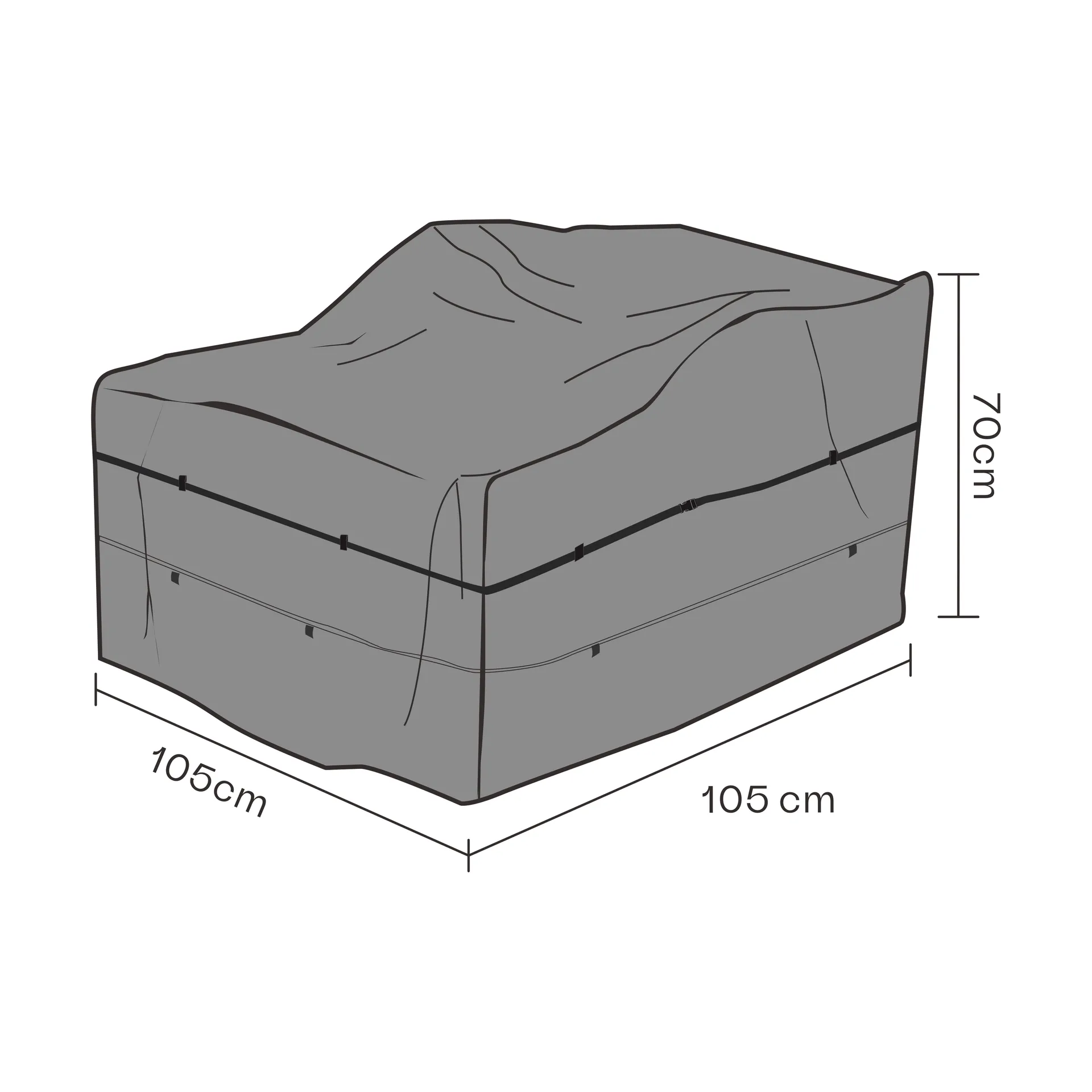 Brafab Brafab kalustesuoja nojatuoli Musta 105 cm