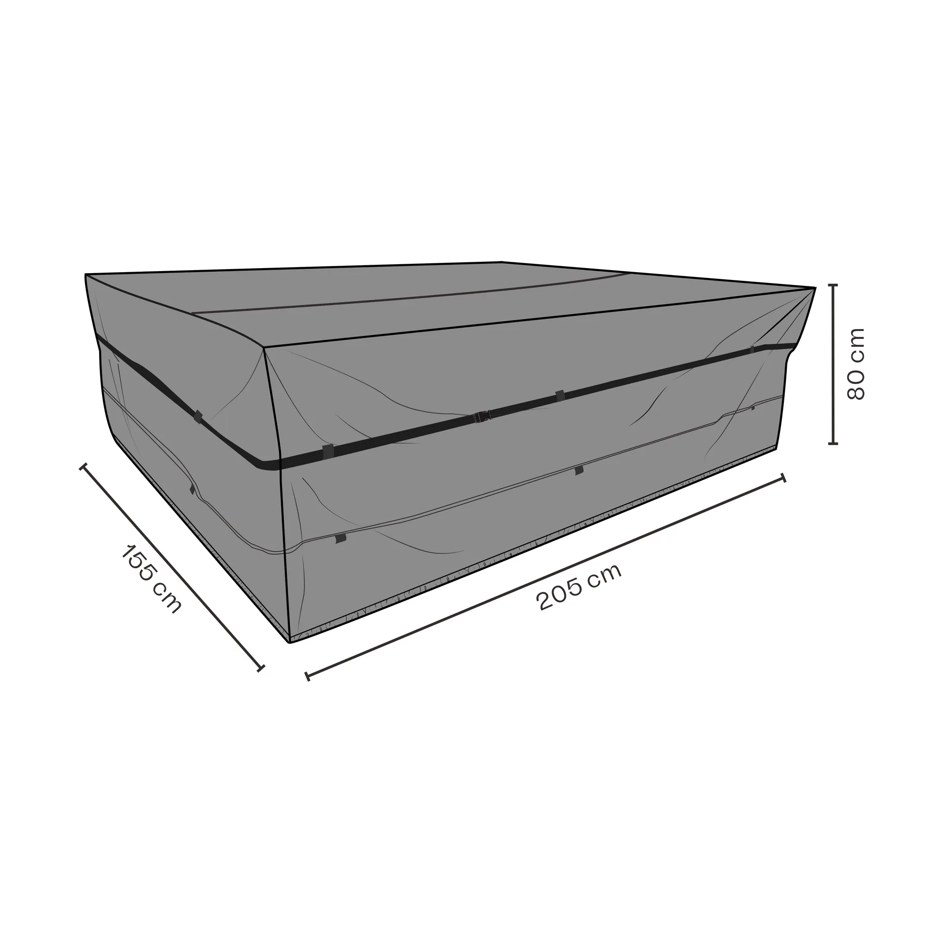 Brafab Brafab kalustesuoja ruokailuryhmä Musta 205x155 cm