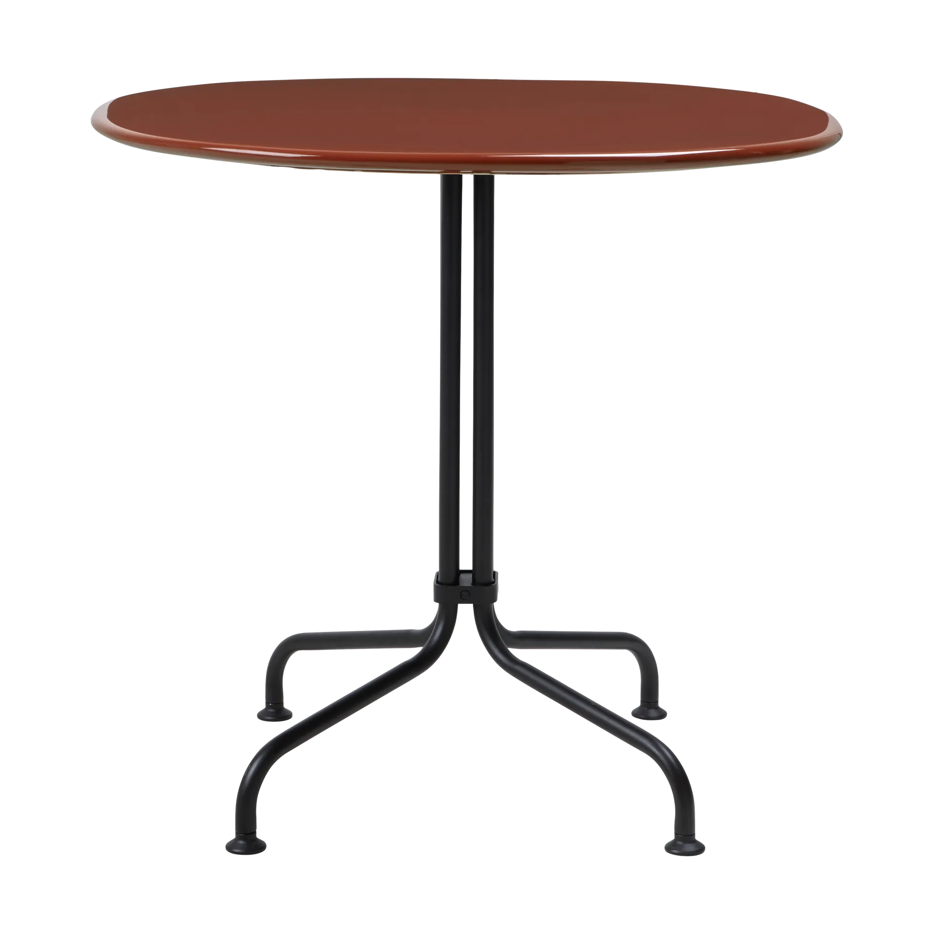GUBI Carmel Bistro ruokapöytä 75x75 cm Rock red-black semi matt