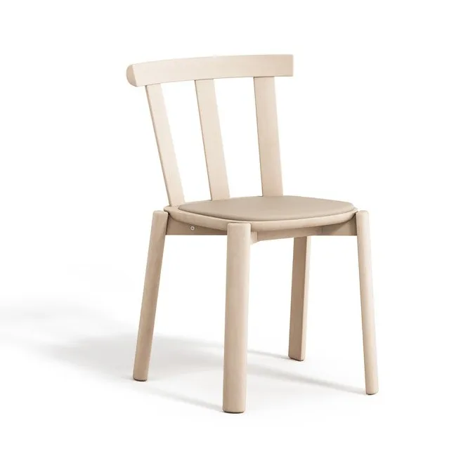 Stolab Alt-tuoli verhoiltu istuin koivu. Hallingdal 65-200 beige-vaalea mattalakka.