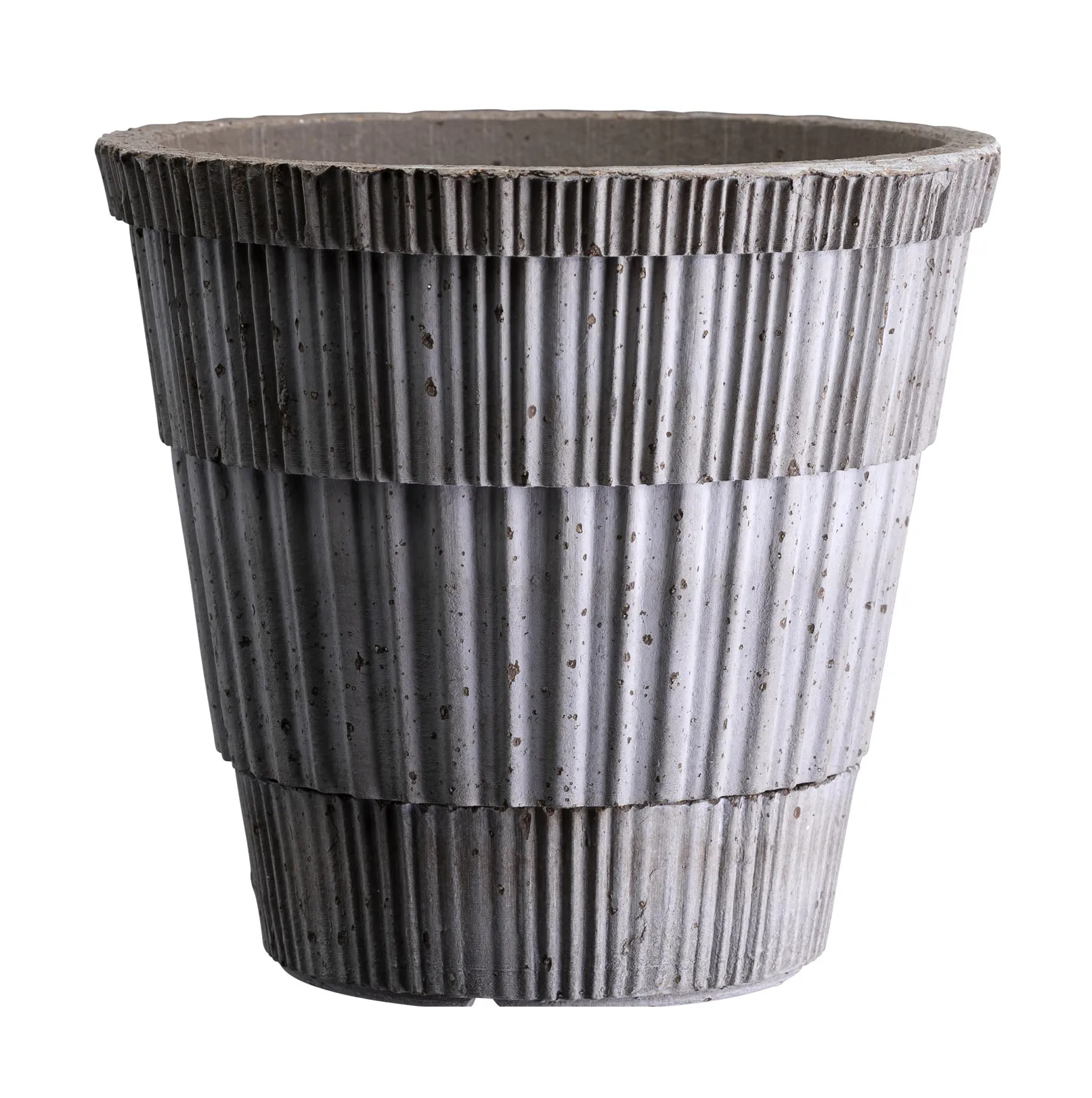 Bergs Potter Atlas raw ruukku aluslautasella Grey, Ø16 cm