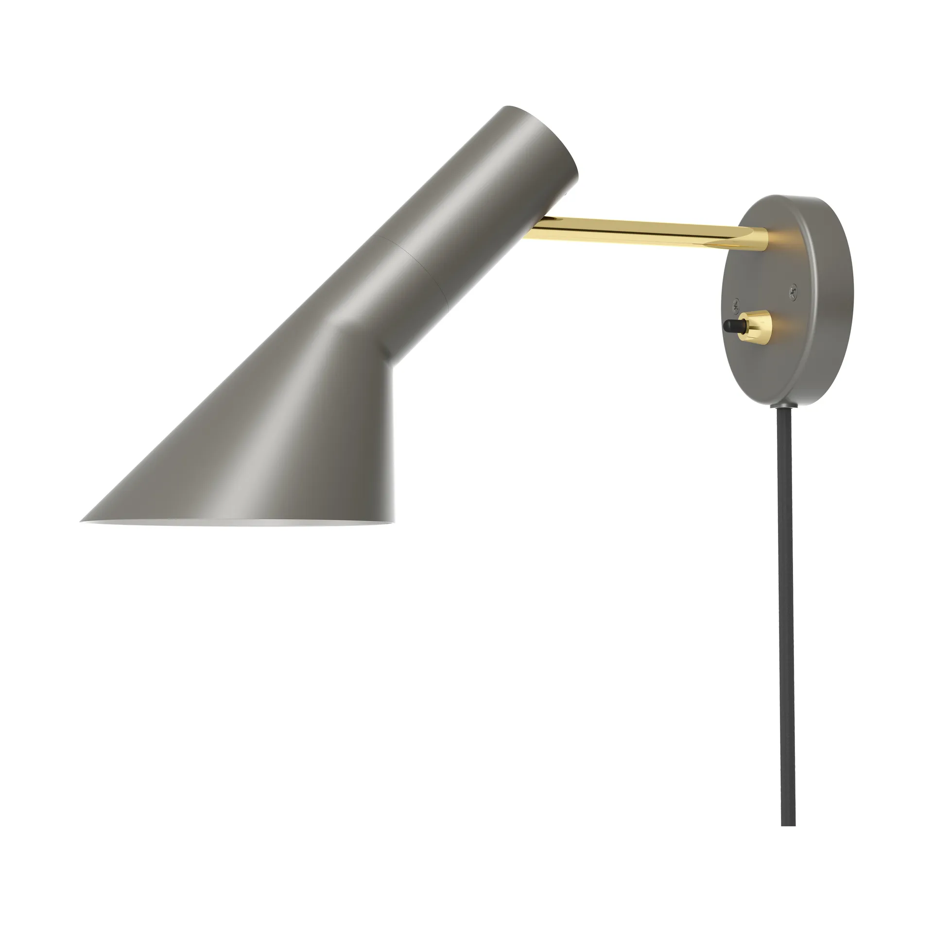 Louis Poulsen AJ-seinävalaisin Brass-warm grey