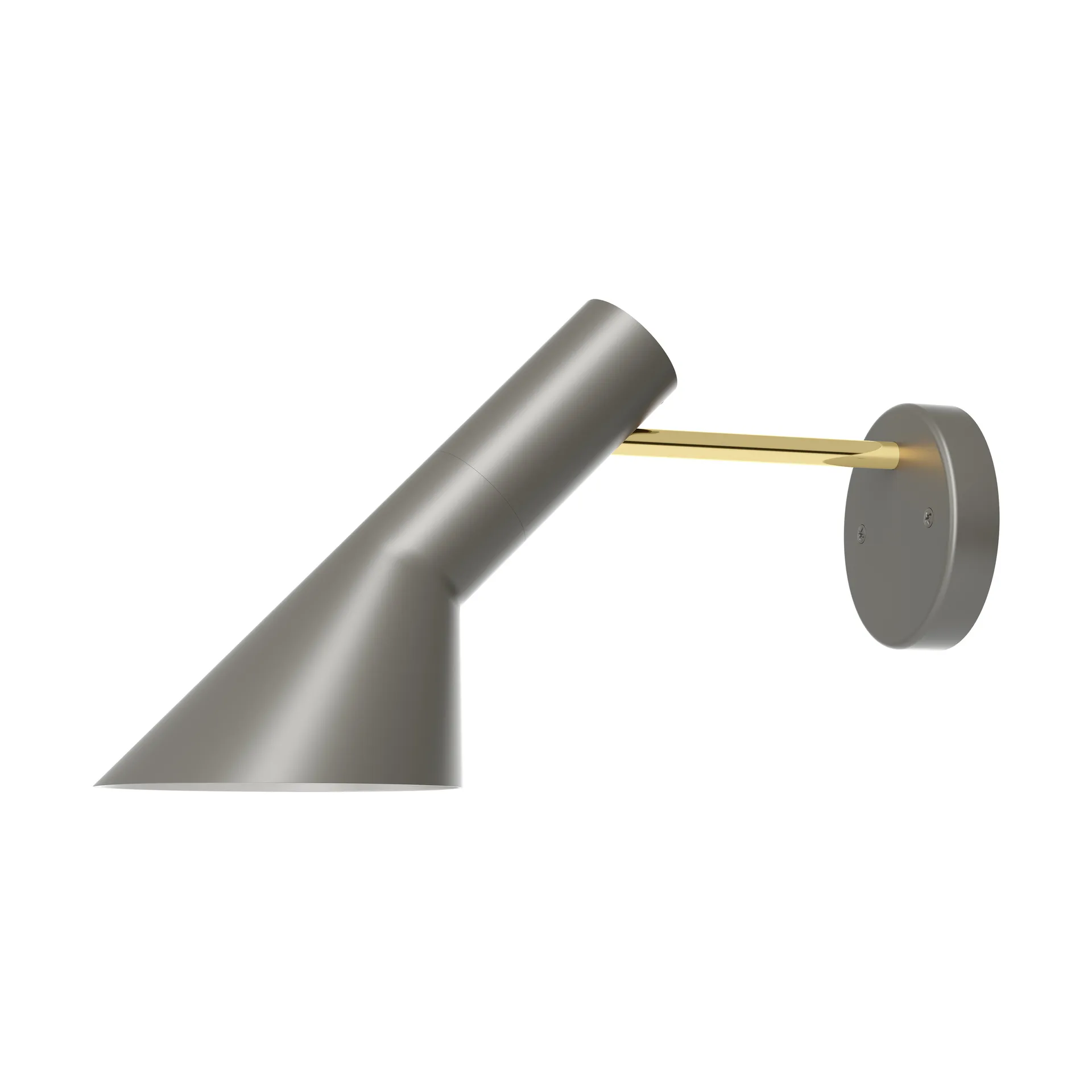 Louis Poulsen AJ-seinävalaisin kiinteä asennus ilman katkaisijaa Brass-warm grey