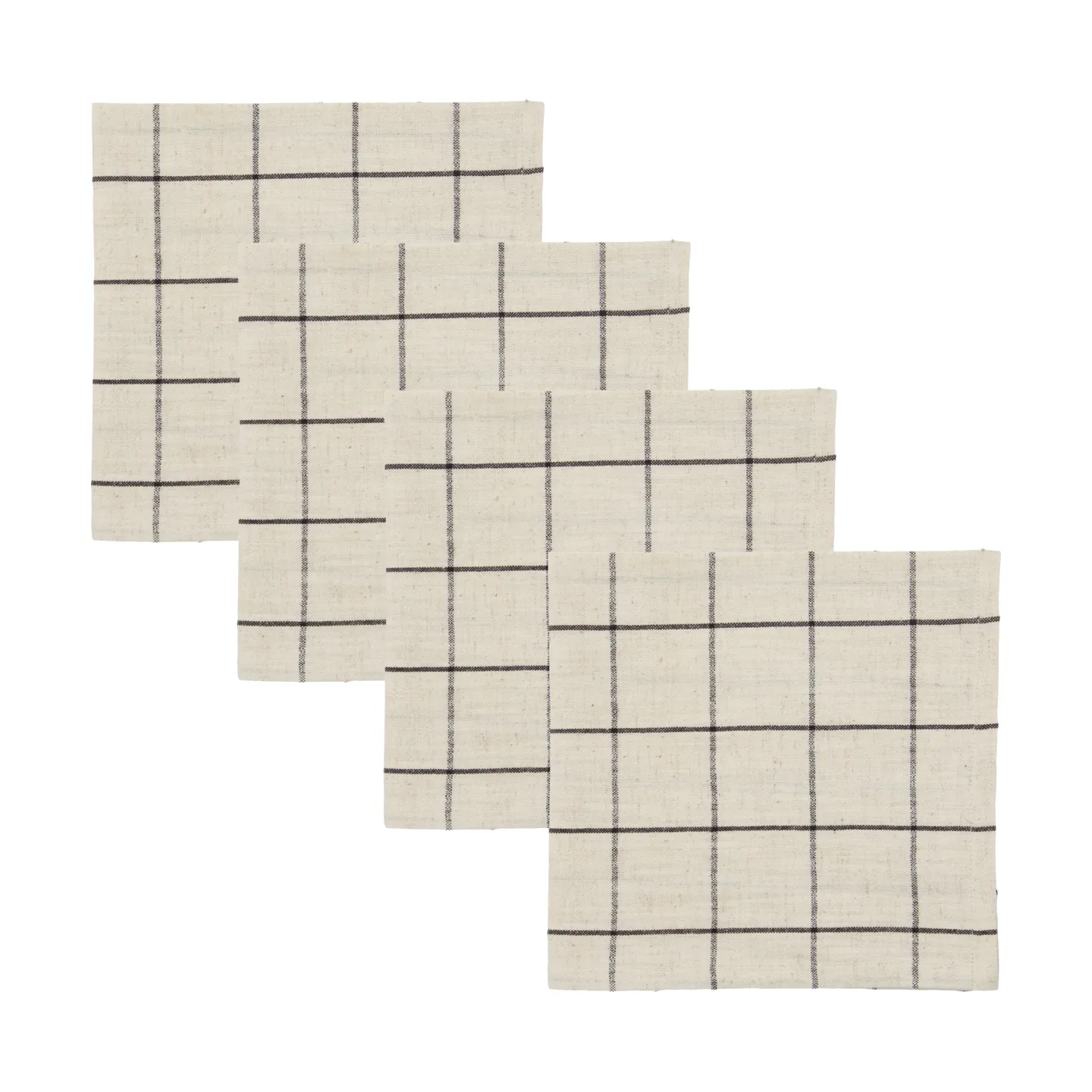 House Doctor Join kankainen lautasliina 40x40 cm 4-pack Svart-off white