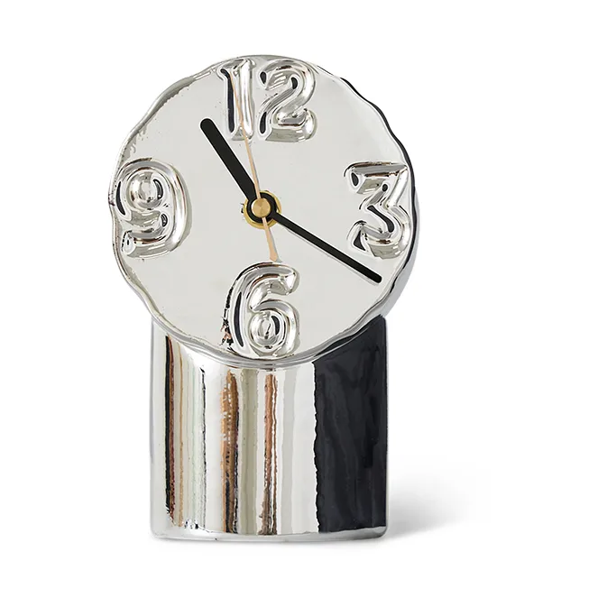 HKliving Retro keraaminen kello 17,5 cm Chrome