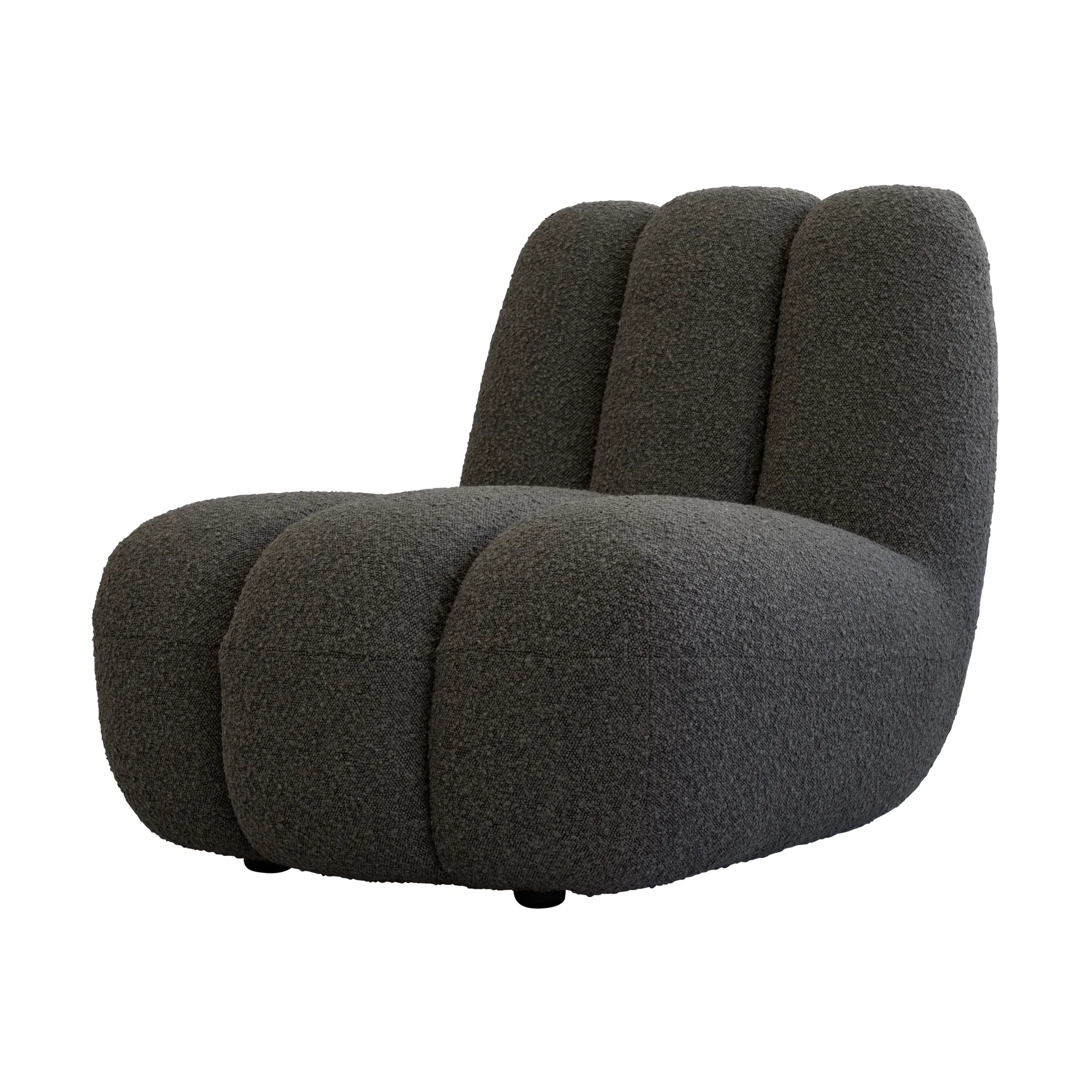 101 Copenhagen Toe lounge-nojatuoli bouclé Deep taupe
