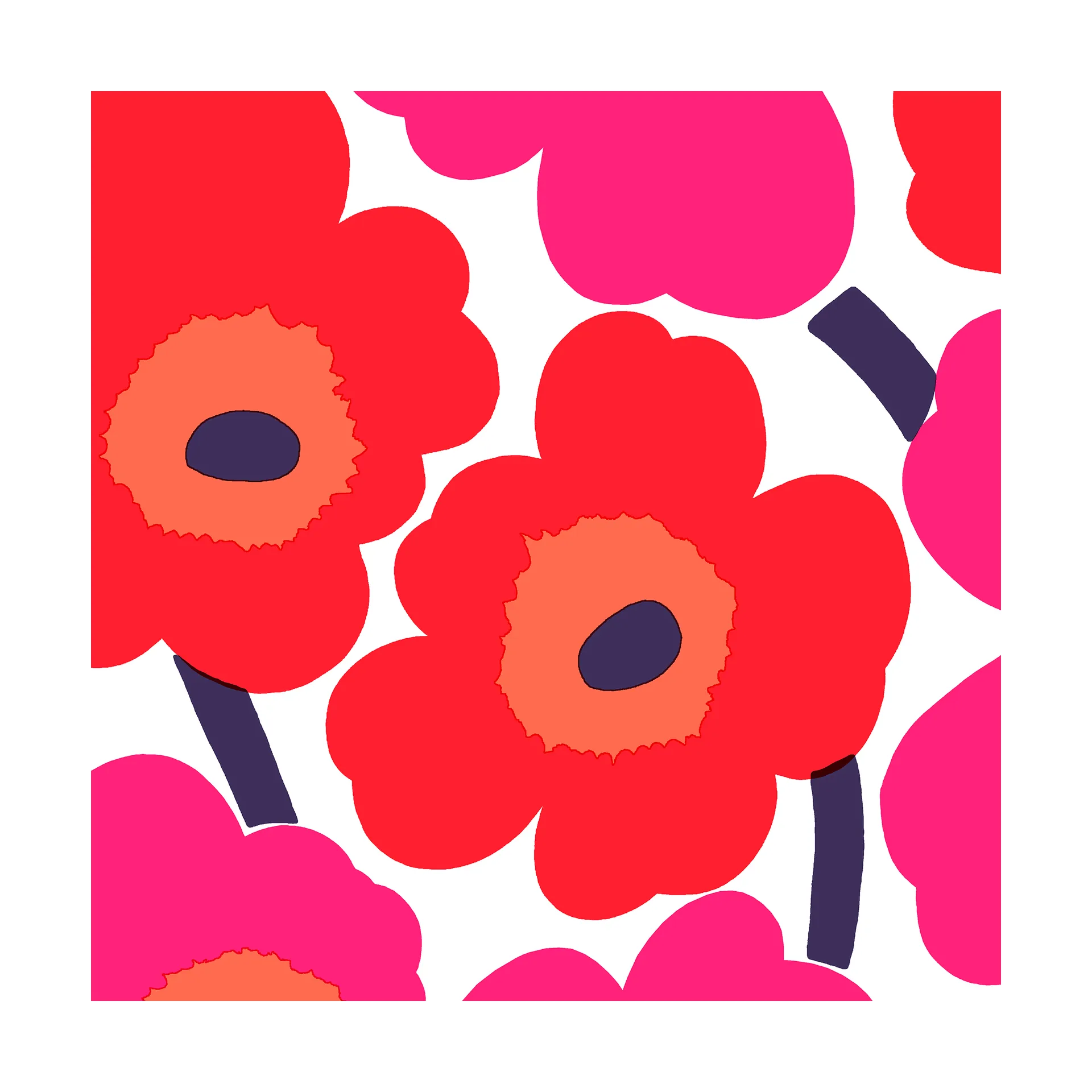 Marimekko Unikko servetti 33x33 cm 20 kpl Punainen