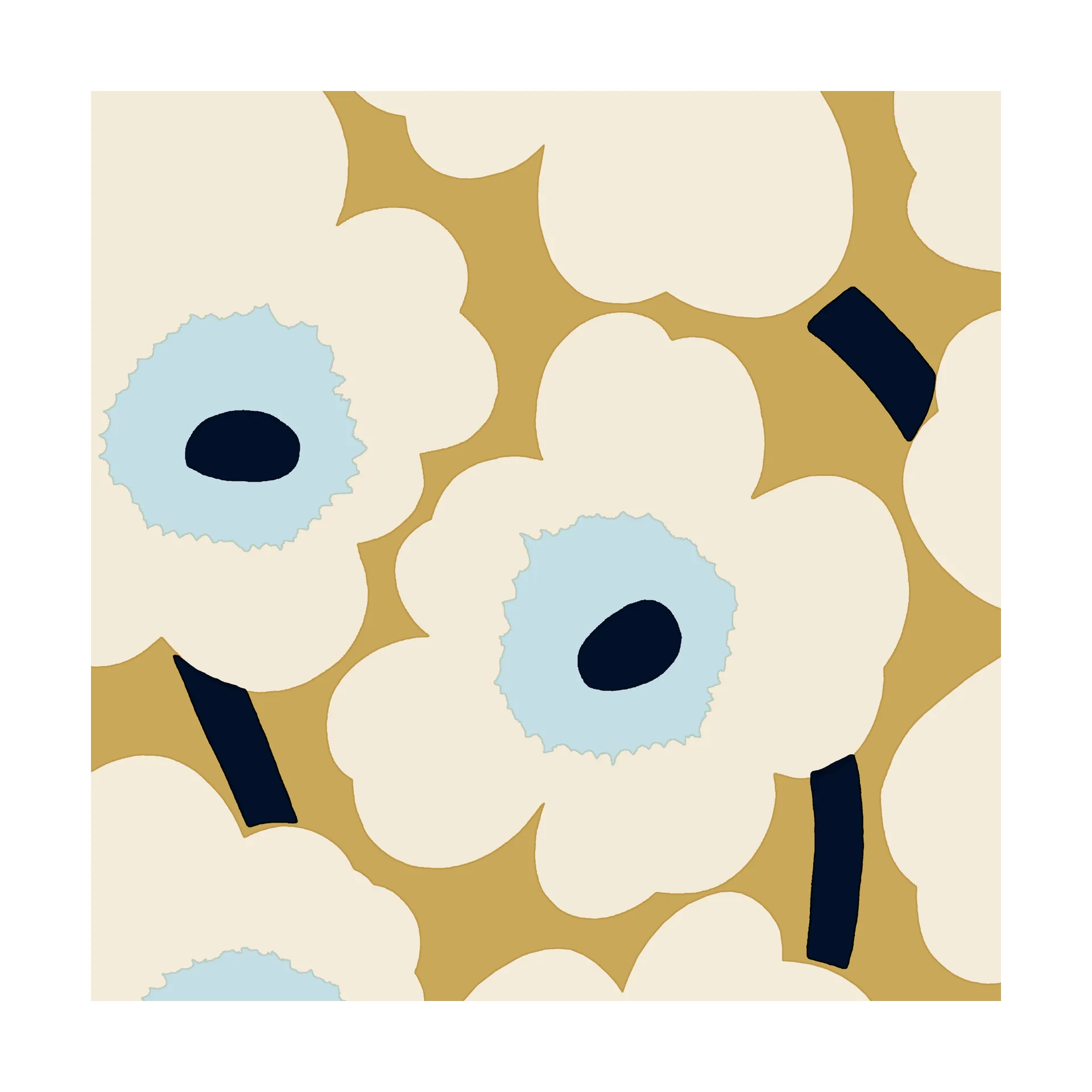 Marimekko Unikko servetti 33x33 cm 20 kpl Beige-Blue