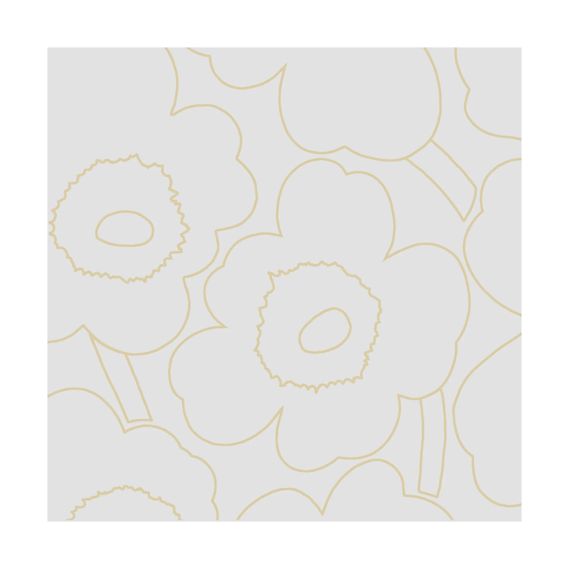 Marimekko Piirto Unikko lautasliina 33x33 cm 20 kpl Cream Gold